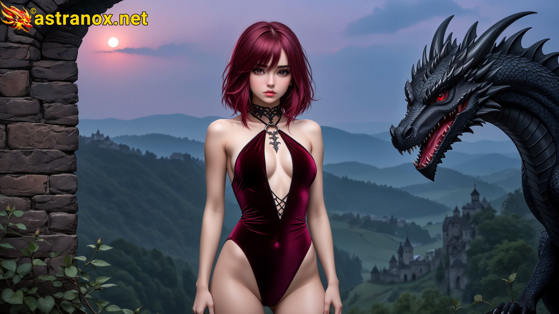 Amazing Young Female  at  - Download Free 4K Wallpaper Fantasy wallpaper with  Eyes and  Hair.