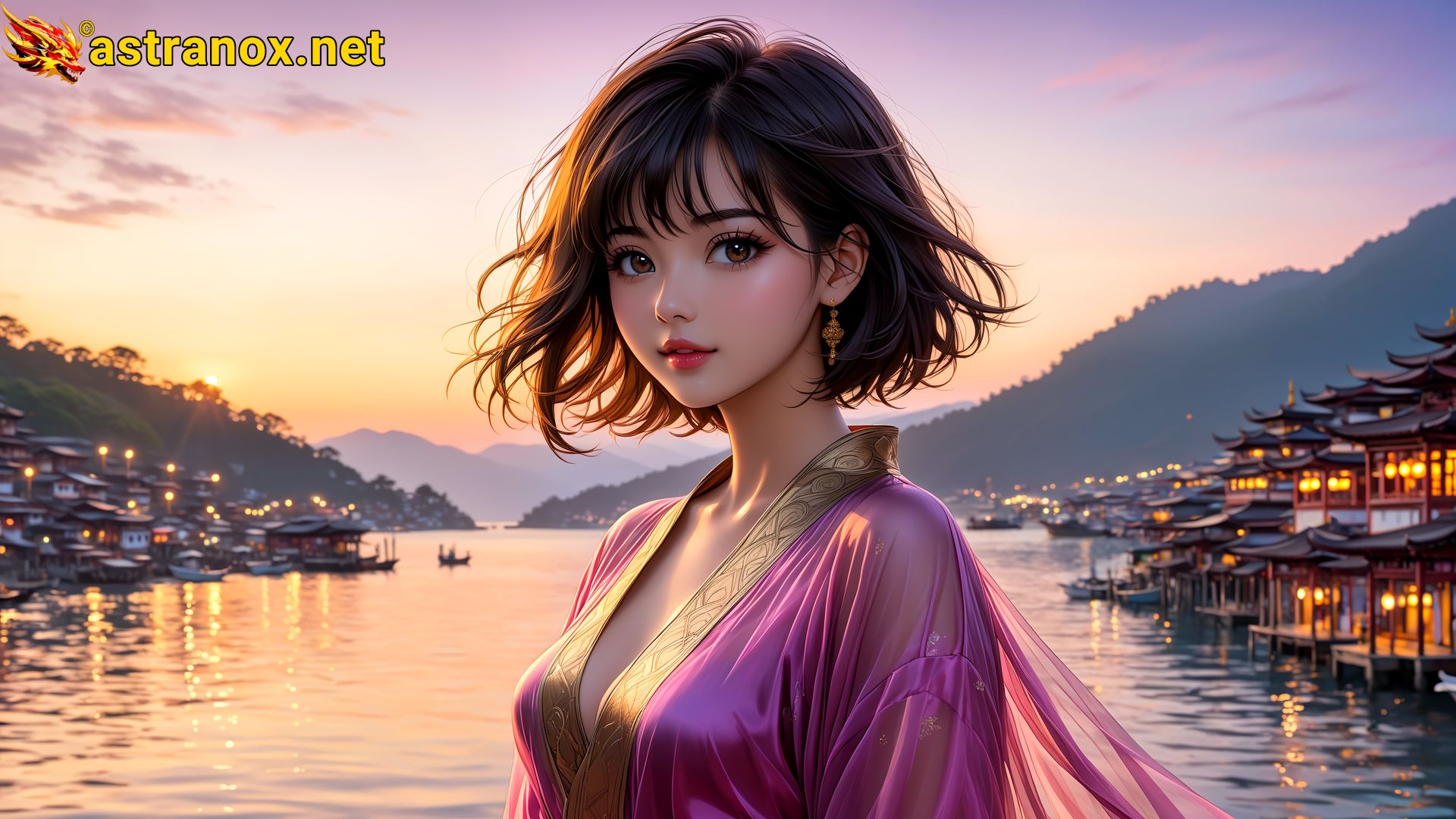 Amazing Young Female  at  - Download Free 4K Wallpaper Fantasy wallpaper with  Eyes and  Hair.