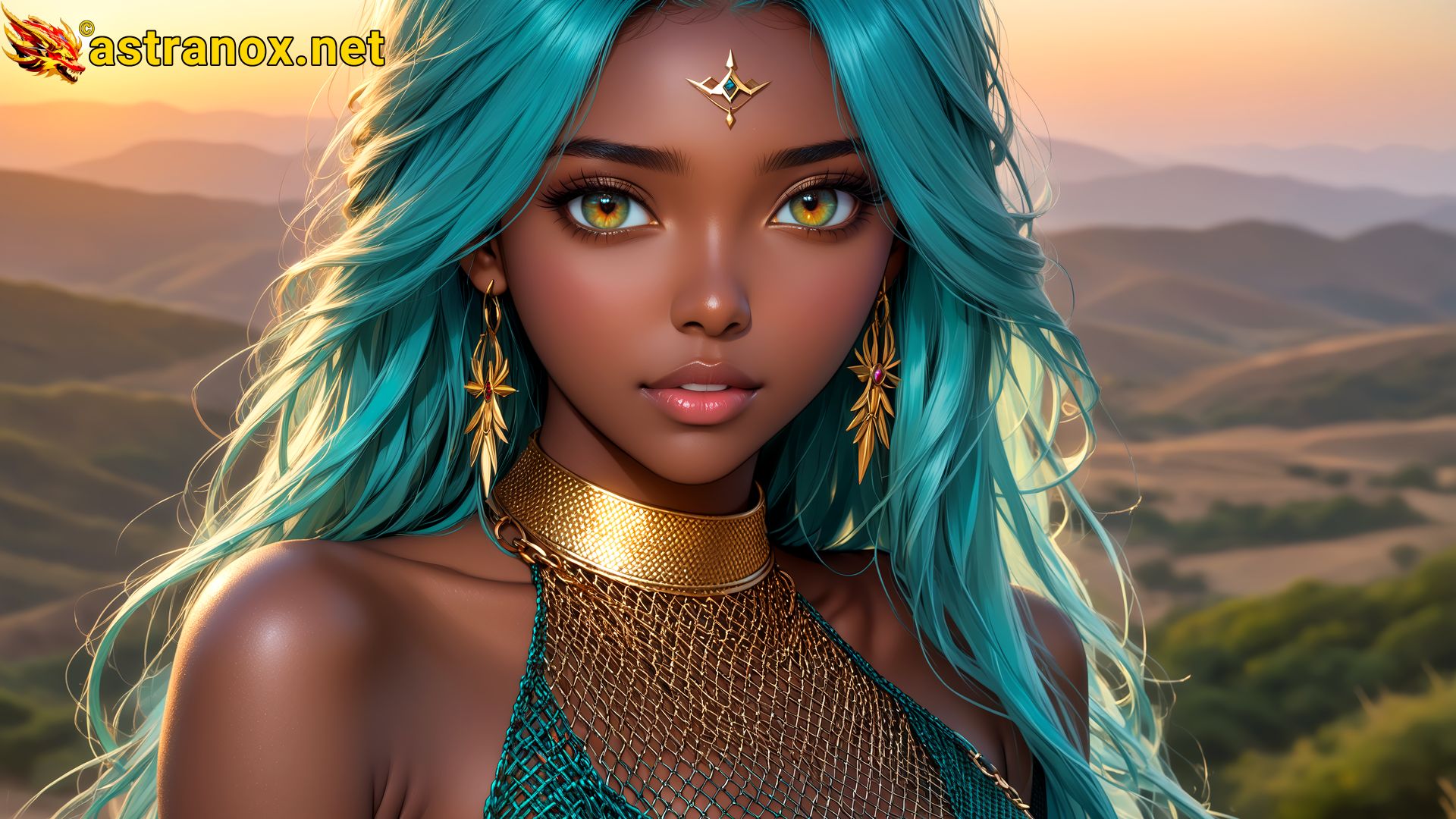 Amazing Young Female  at  - Download Free 4K Wallpaper Fantasy wallpaper with  Eyes and  Hair.