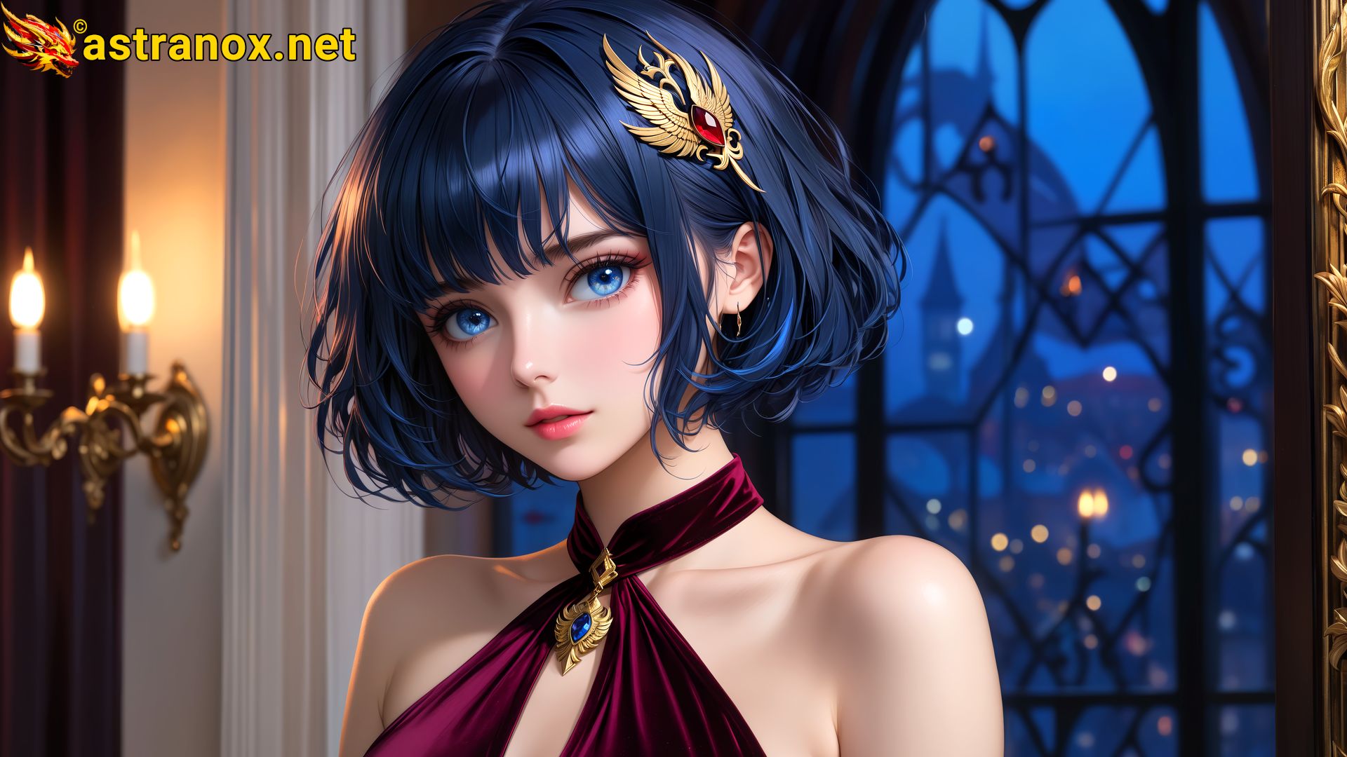 Amazing Young Female  at  - Download Free 4K Wallpaper Fantasy wallpaper with  Eyes and  Hair.