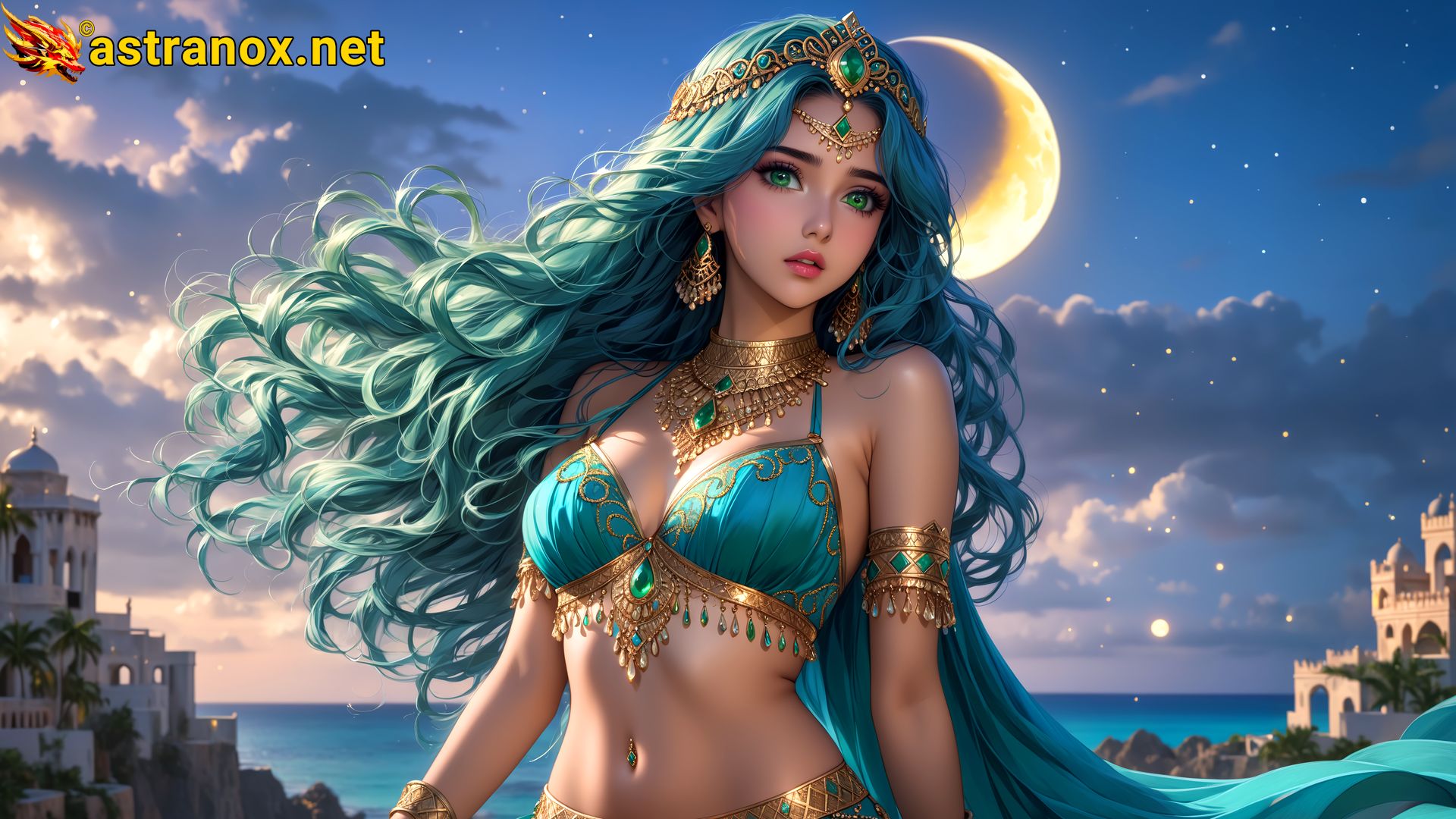 Amazing Young Female  at  - Download Free 4K Wallpaper Fantasy wallpaper with  Eyes and  Hair.