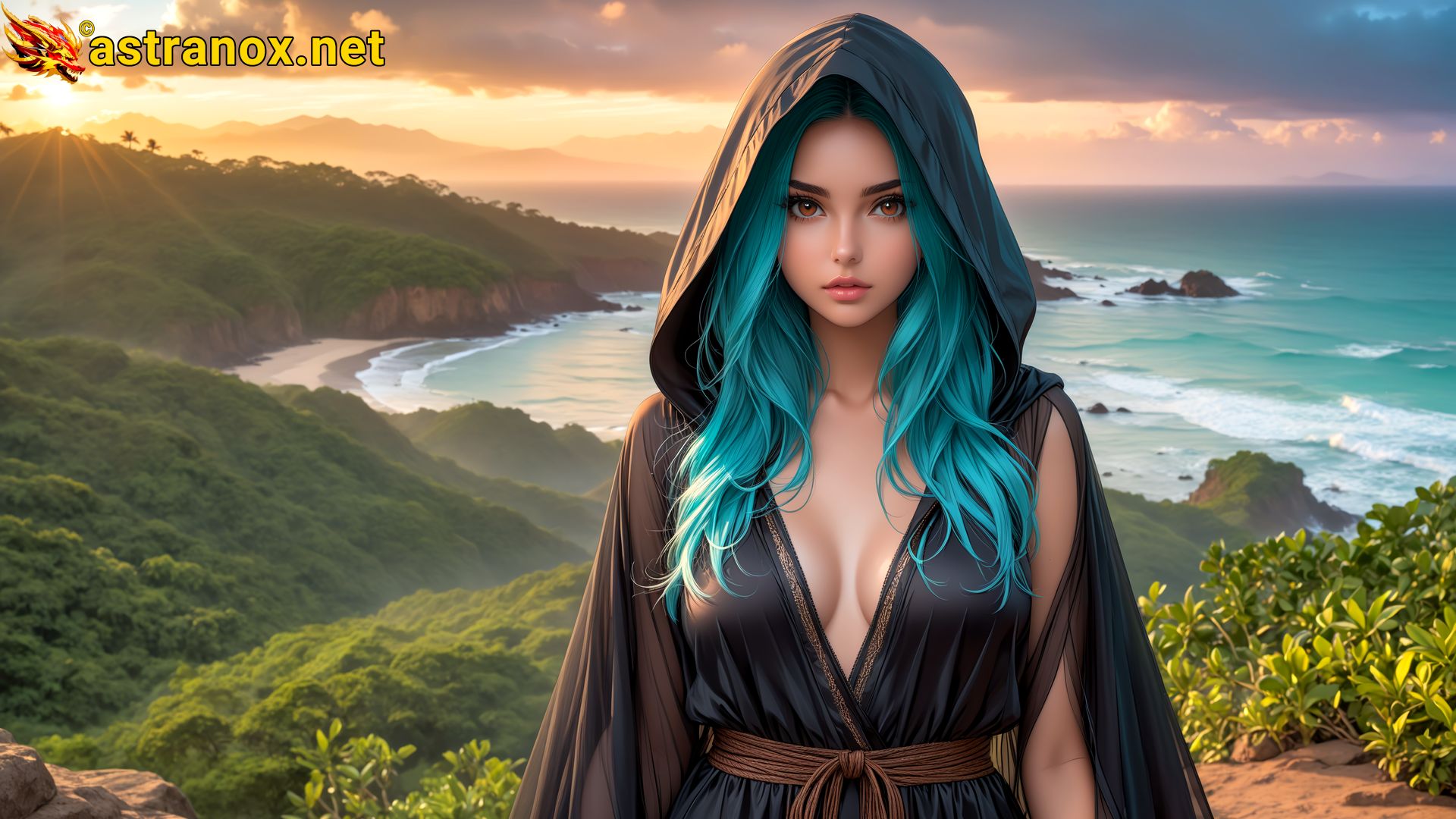 Amazing Young Female  at  - Download Free 4K Wallpaper Fantasy wallpaper with  Eyes and  Hair.