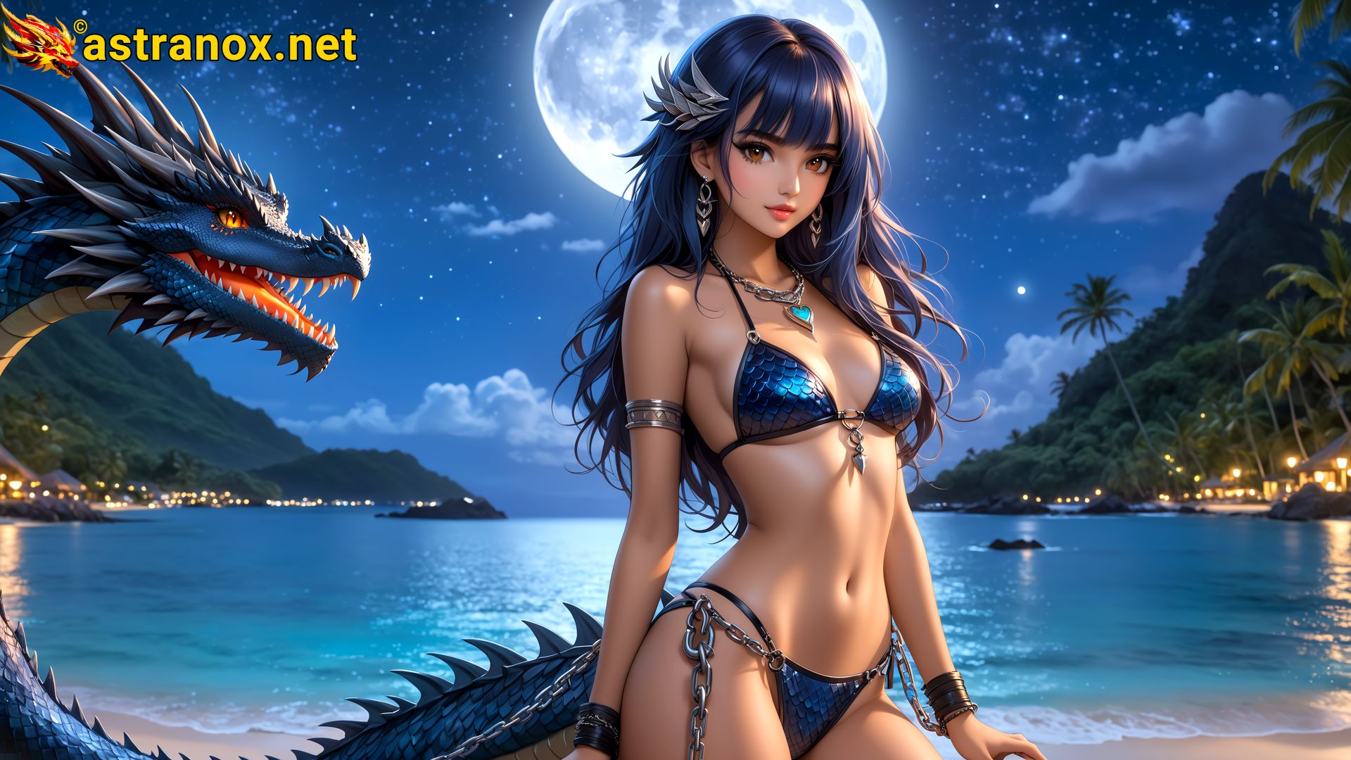 Amazing Young Female  at  - Download Free 4K Wallpaper Fantasy wallpaper with  Eyes and  Hair.