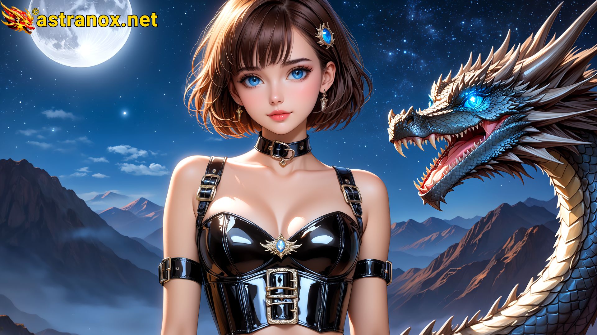 Amazing Young Female  at  - Download Free 4K Wallpaper Fantasy wallpaper with  Eyes and  Hair.