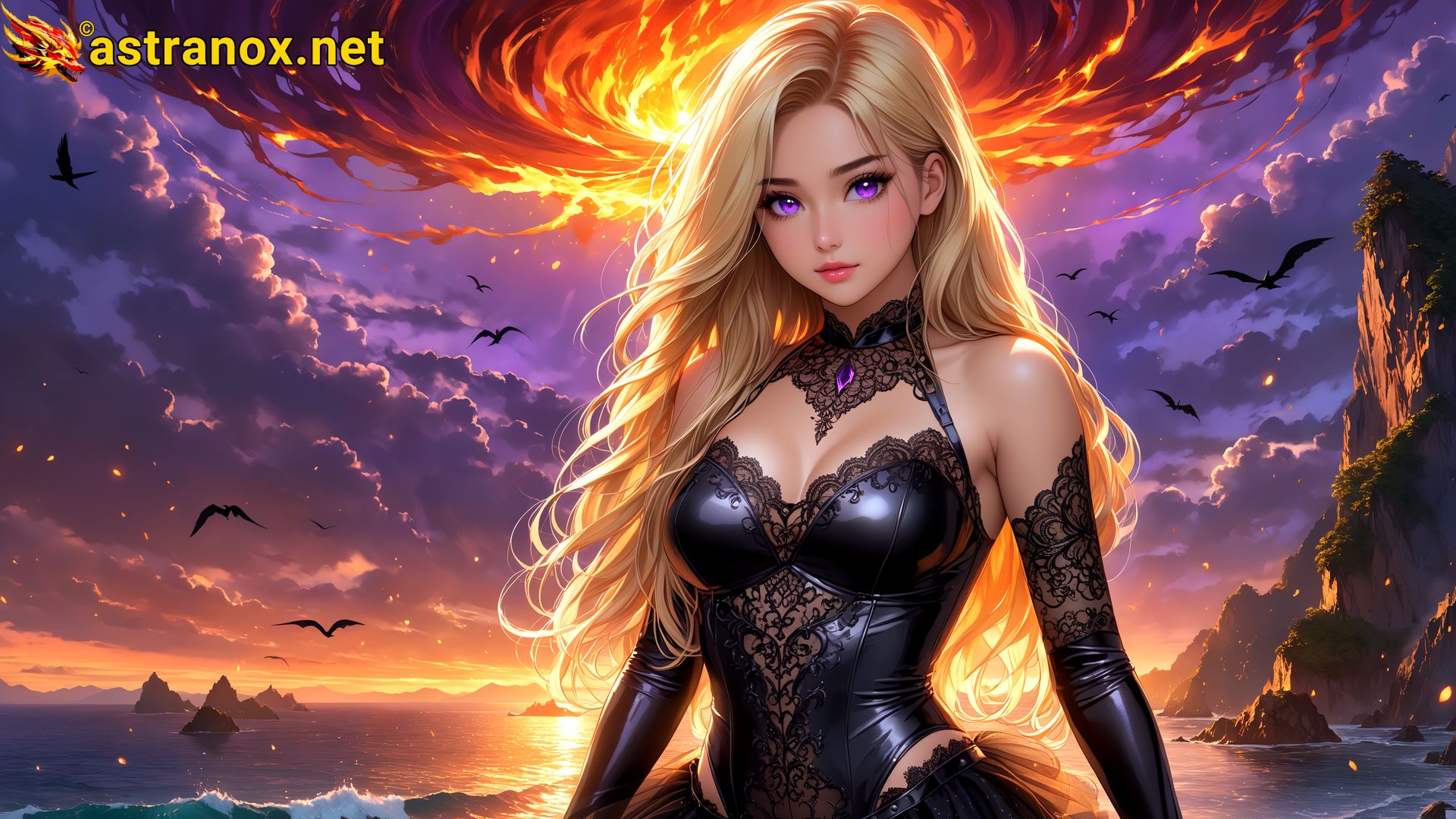 Amazing Young Female  at  - Download Free 4K Wallpaper Fantasy wallpaper with  Eyes and  Hair.