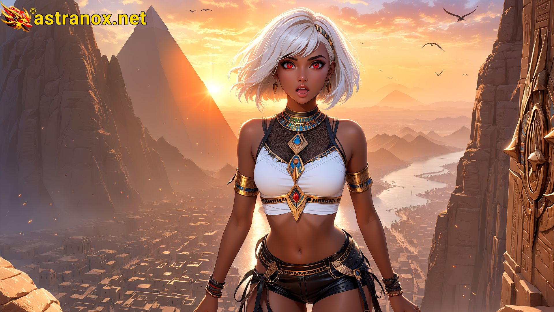 Amazing Young Female at - Download Free 4K Wallpaper Fantasy wallpaper with Eyes and Hair.