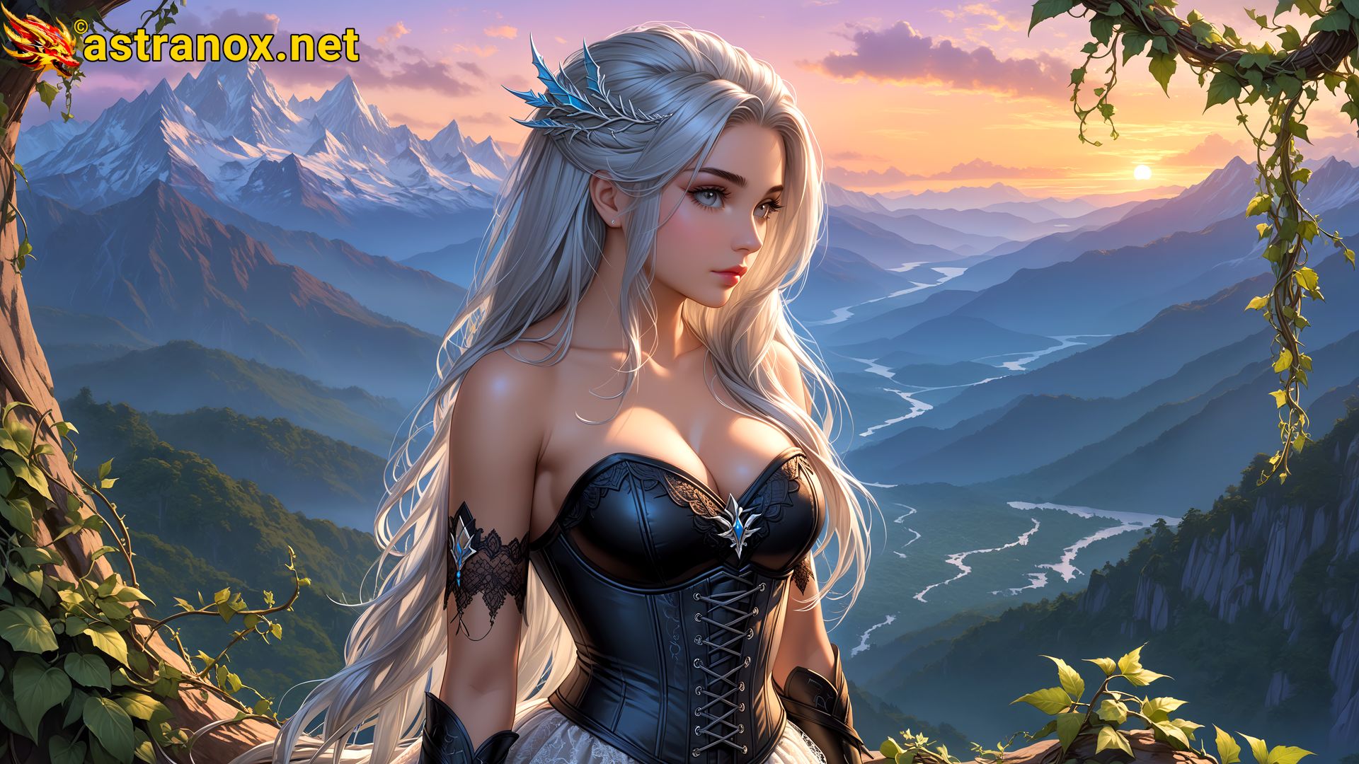 Amazing Young Female  at  - Download Free 4K Wallpaper Fantasy wallpaper with  Eyes and  Hair.