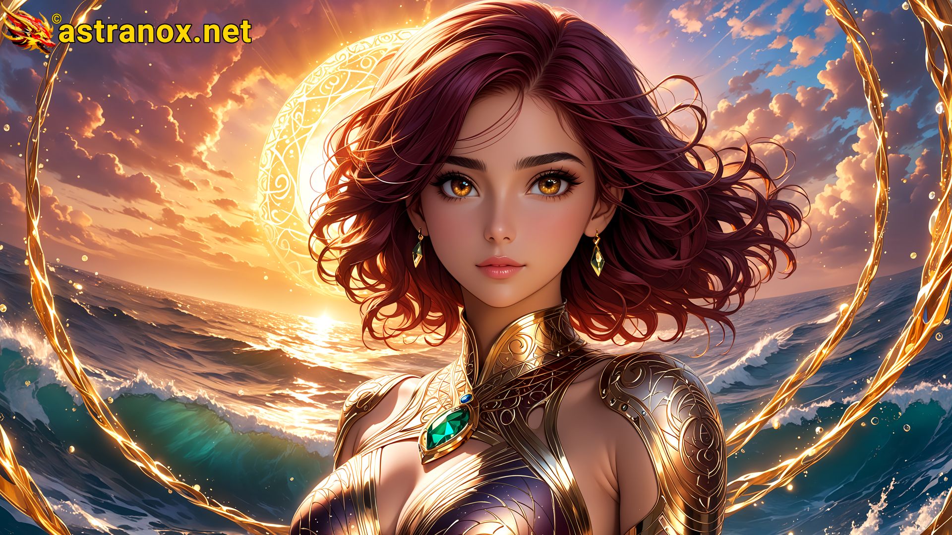 Amazing Young Female  at  - Download Free 4K Wallpaper Fantasy wallpaper with  Eyes and  Hair.