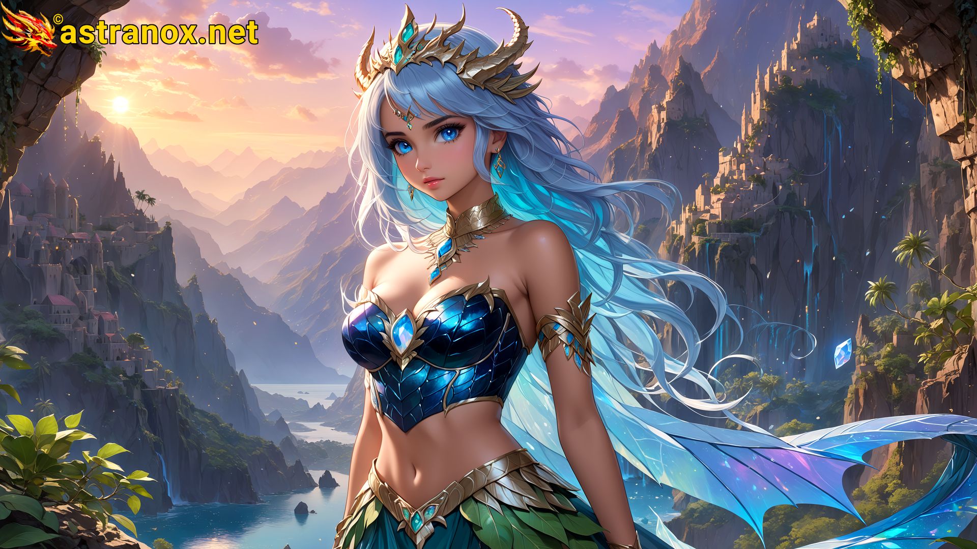 Amazing Young Female  at  - Download Free 4K Wallpaper Fantasy wallpaper with  Eyes and  Hair.