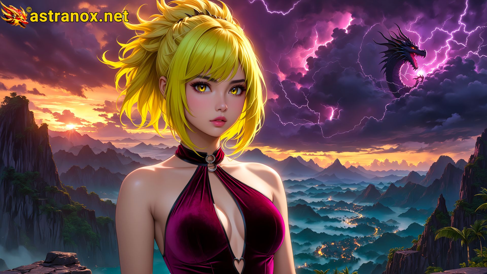 Amazing Young Female at - Download Free 4K Wallpaper Fantasy wallpaper with Eyes and Hair.