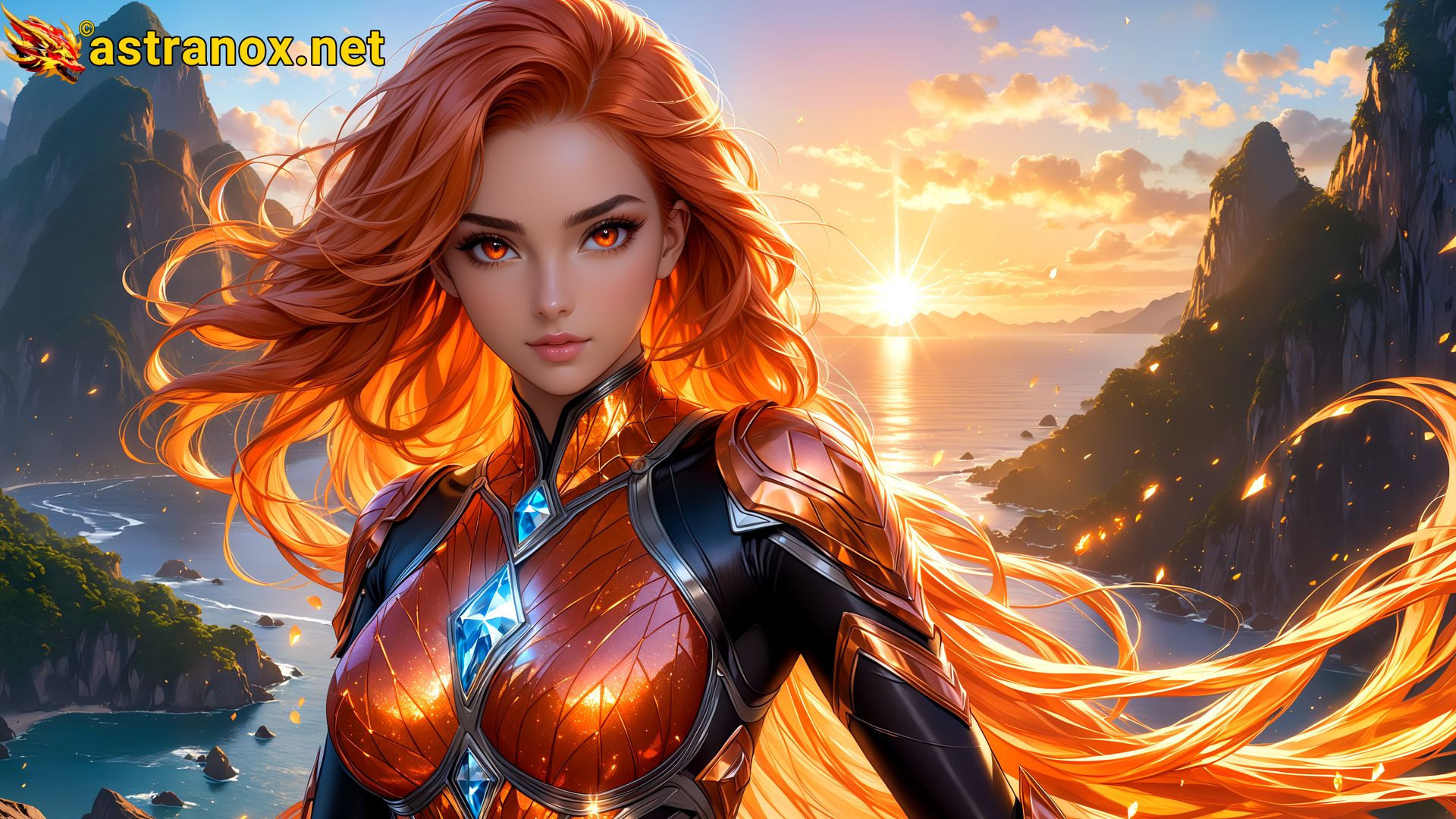 Amazing Young Female  at  - Download Free 4K Wallpaper Fantasy wallpaper with  Eyes and  Hair.