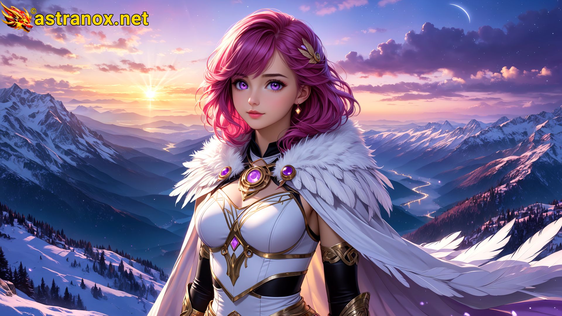 Amazing Young Female  at  - Download Free 4K Wallpaper Fantasy wallpaper with  Eyes and  Hair.