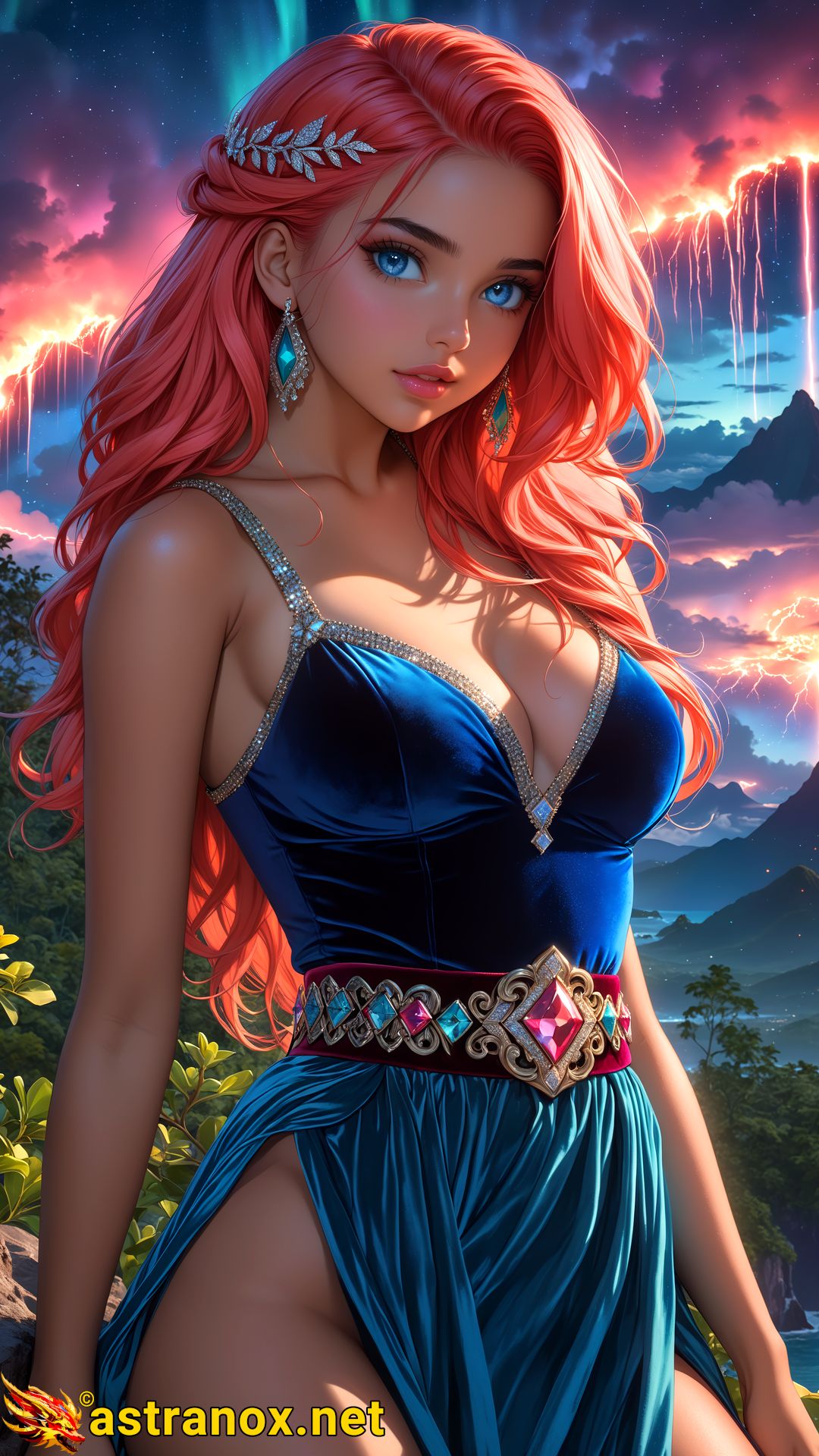 Amazing Young Female  at  - Download Free 4K Wallpaper Fantasy wallpaper with  Eyes and  Hair.