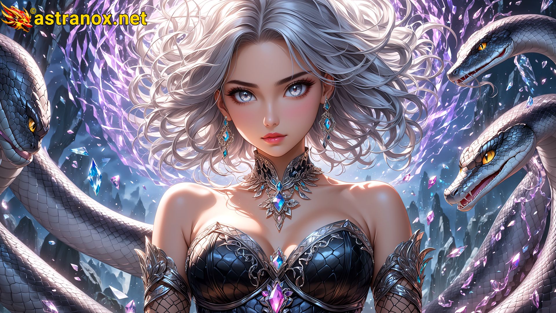 Amazing Young Female  at  - Download Free 4K Wallpaper Fantasy wallpaper with  Eyes and  Hair.