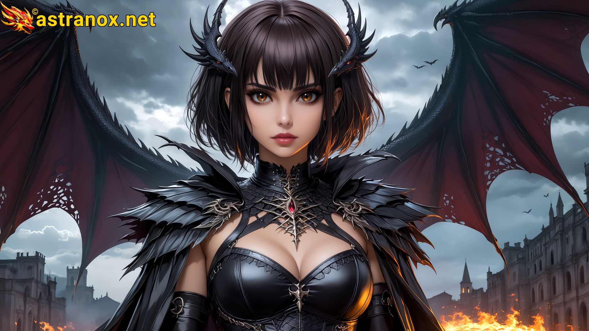 Amazing Young Female  at  - Download Free 4K Wallpaper Fantasy wallpaper with  Eyes and  Hair.