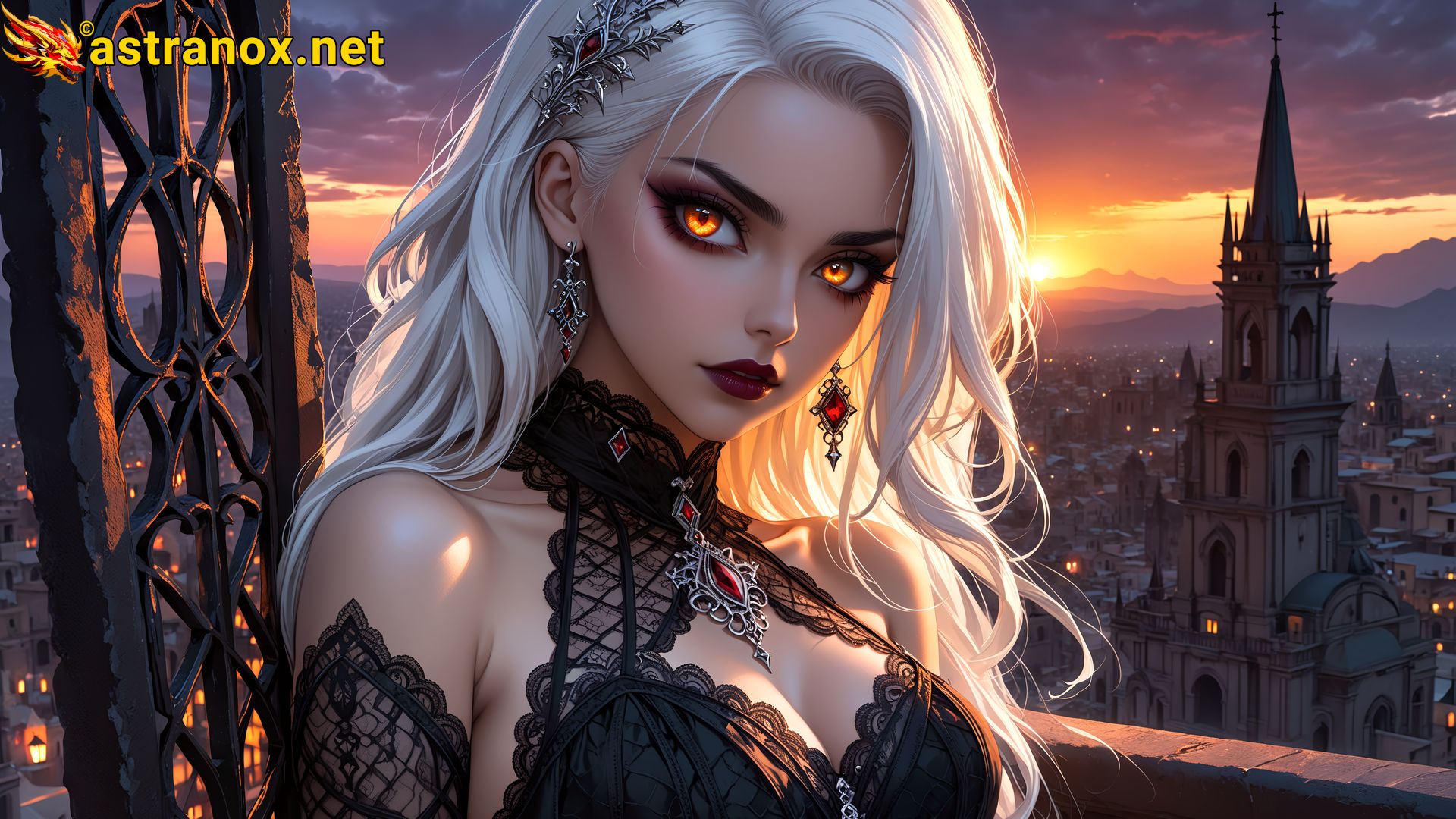 Amazing Young Female  at  - Download Free 4K Wallpaper Fantasy wallpaper with  Eyes and  Hair.