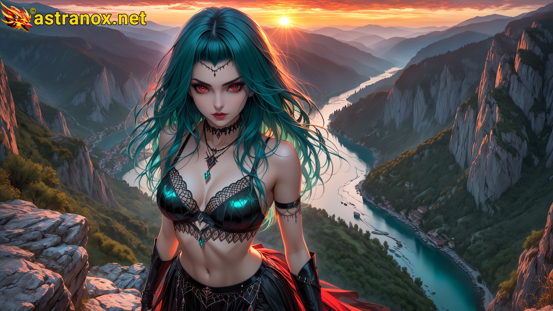 Amazing Young Female  at  - Download Free 4K Wallpaper Fantasy wallpaper with  Eyes and  Hair.