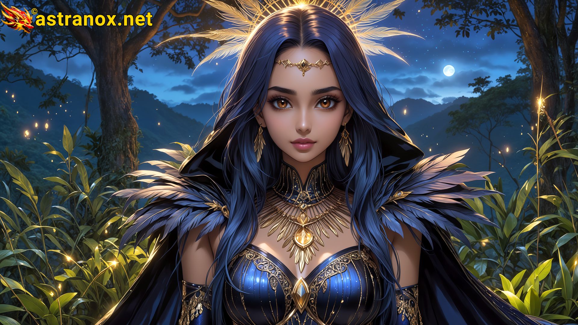 Amazing Young Female  at  - Download Free 4K Wallpaper Fantasy wallpaper with  Eyes and  Hair.