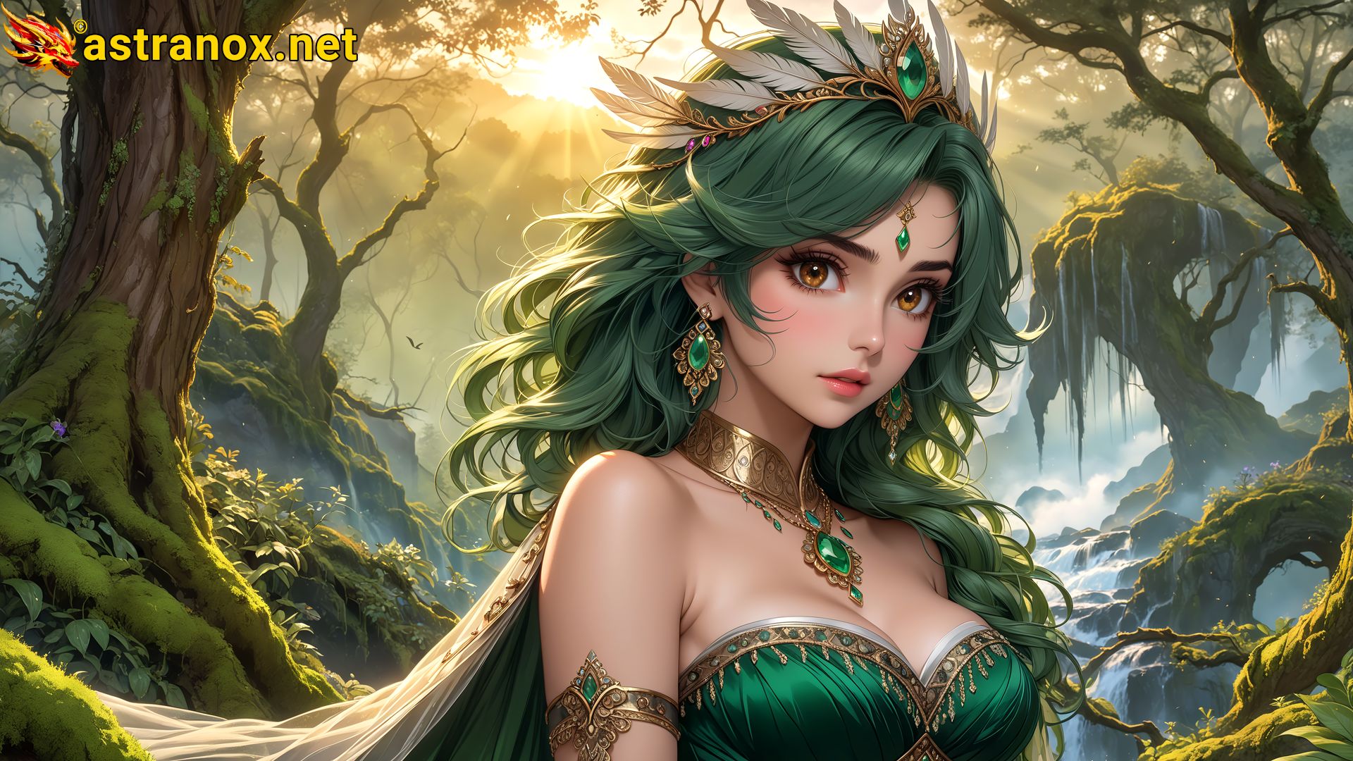 Amazing Young Female  at  - Download Free 4K Wallpaper Fantasy wallpaper with  Eyes and  Hair.