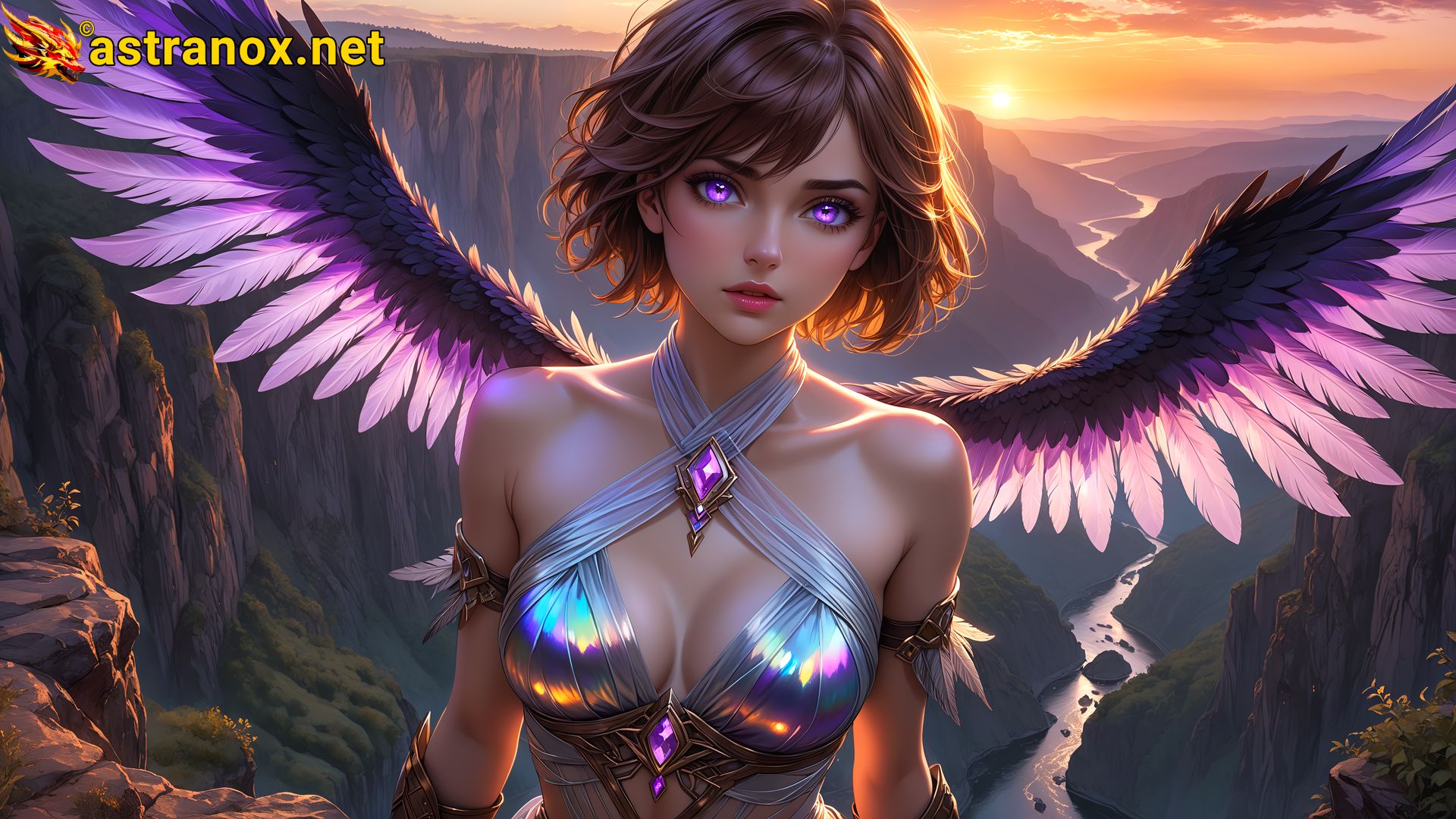 Amazing Young Female  at  - Download Free 4K Wallpaper Fantasy wallpaper with  Eyes and  Hair.