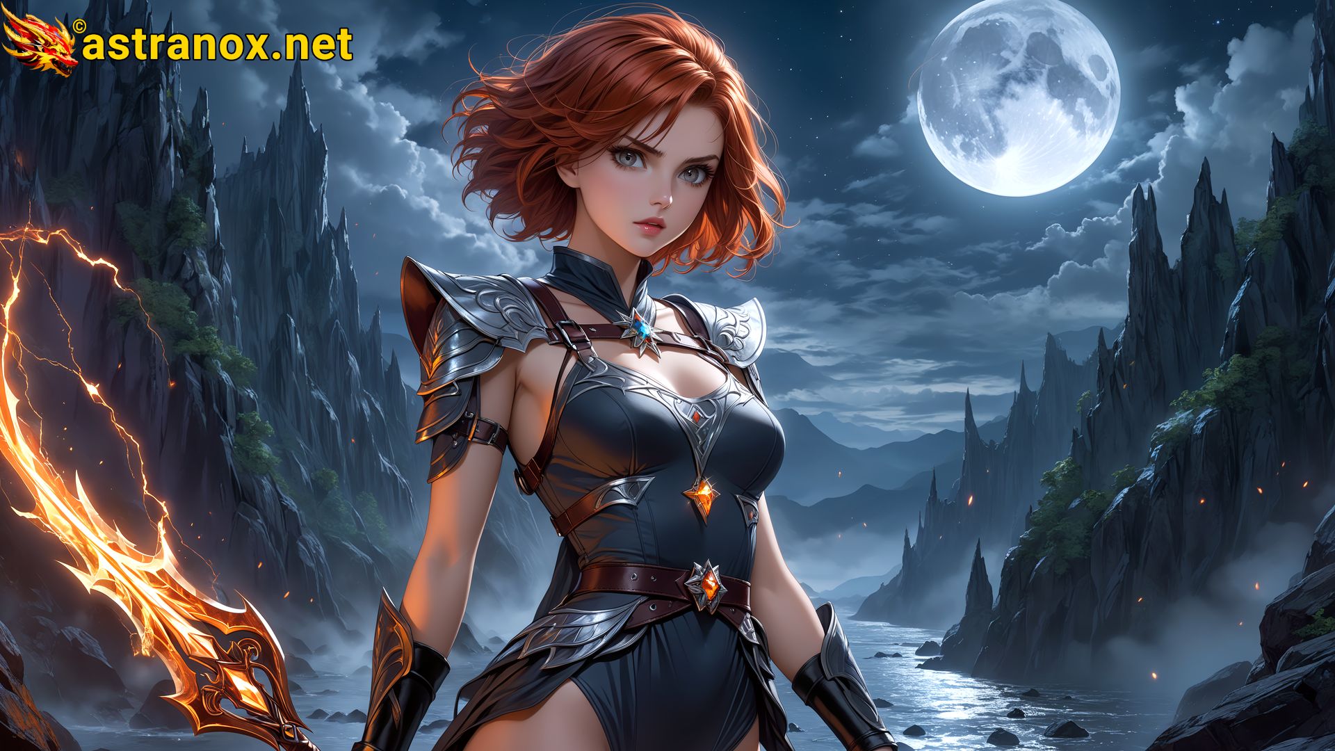 Amazing Young Female  at  - Download Free 4K Wallpaper Fantasy wallpaper with  Eyes and  Hair.