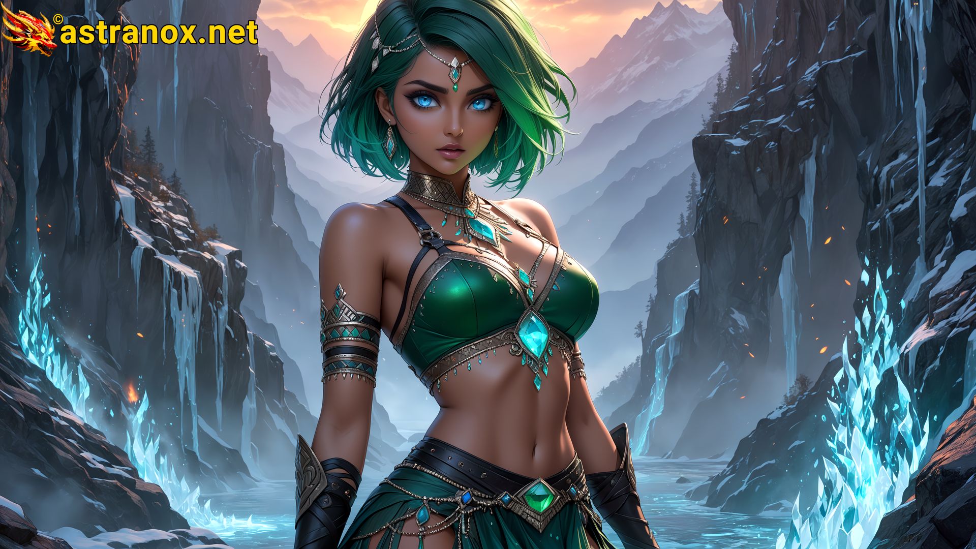 Amazing Young Female  at  - Download Free 4K Wallpaper Fantasy wallpaper with  Eyes and  Hair.