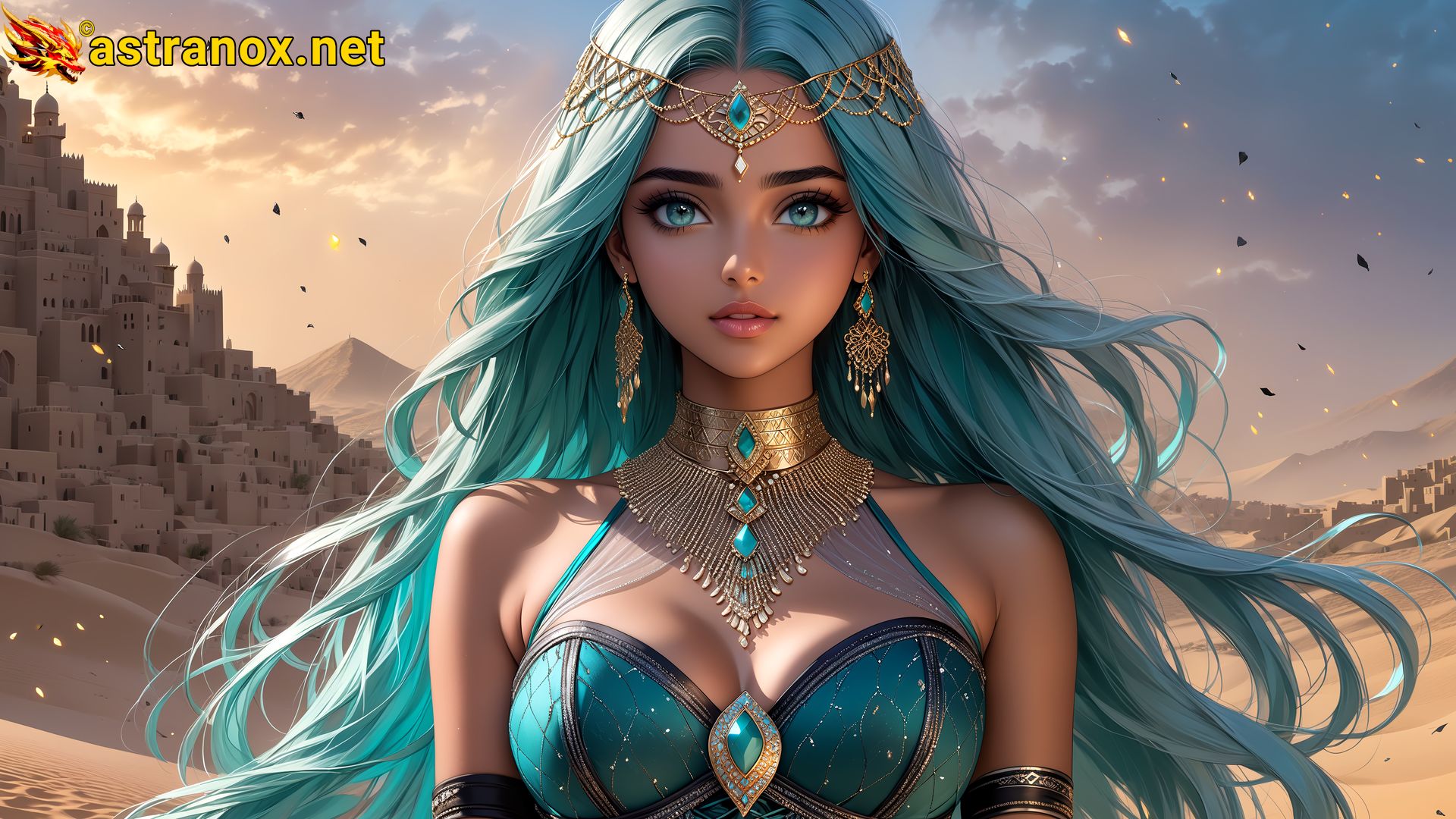 Amazing Young Female  at  - Download Free 4K Wallpaper Fantasy wallpaper with  Eyes and  Hair.