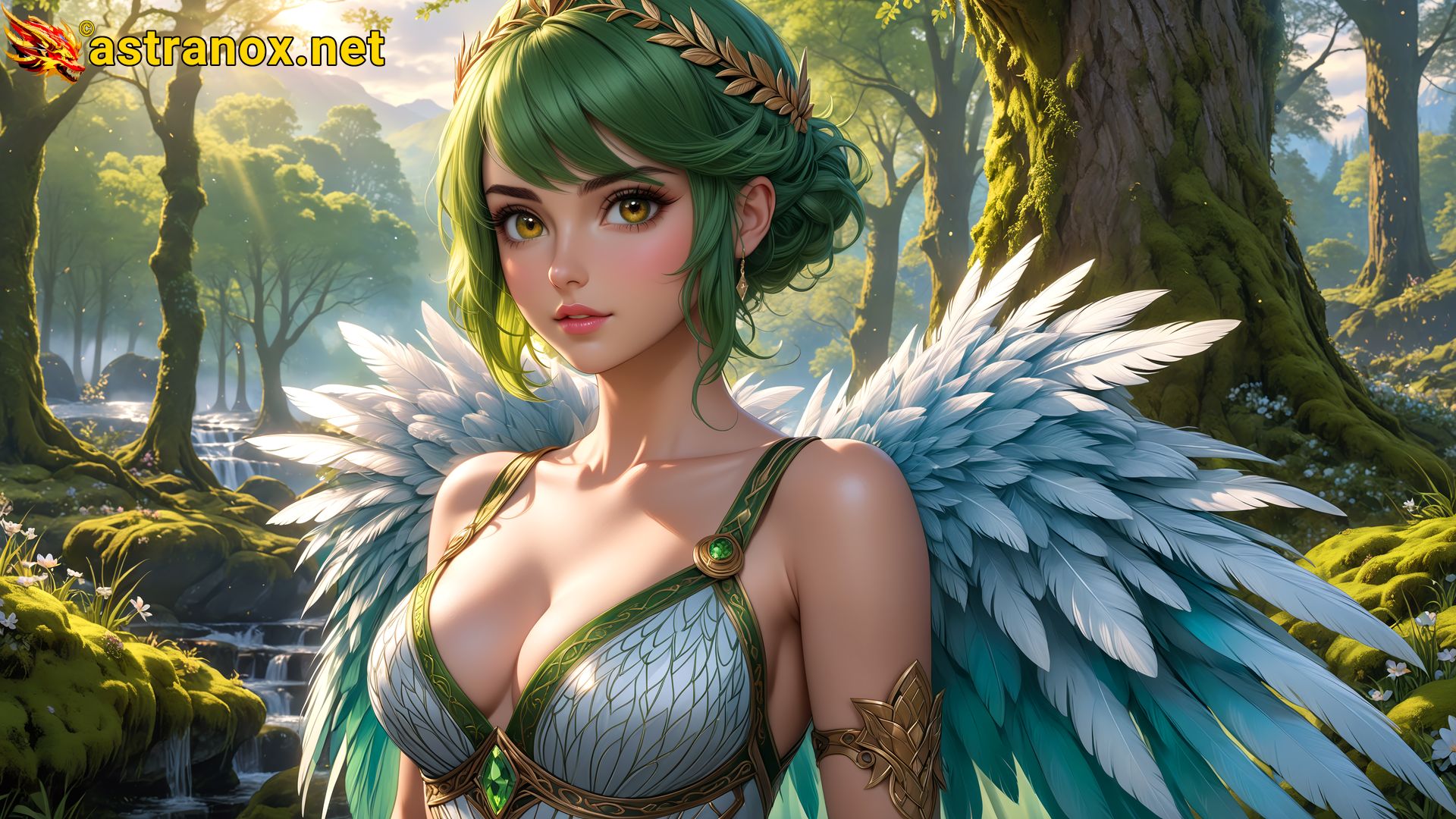 Amazing Young Female  at  - Download Free 4K Wallpaper Fantasy wallpaper with  Eyes and  Hair.