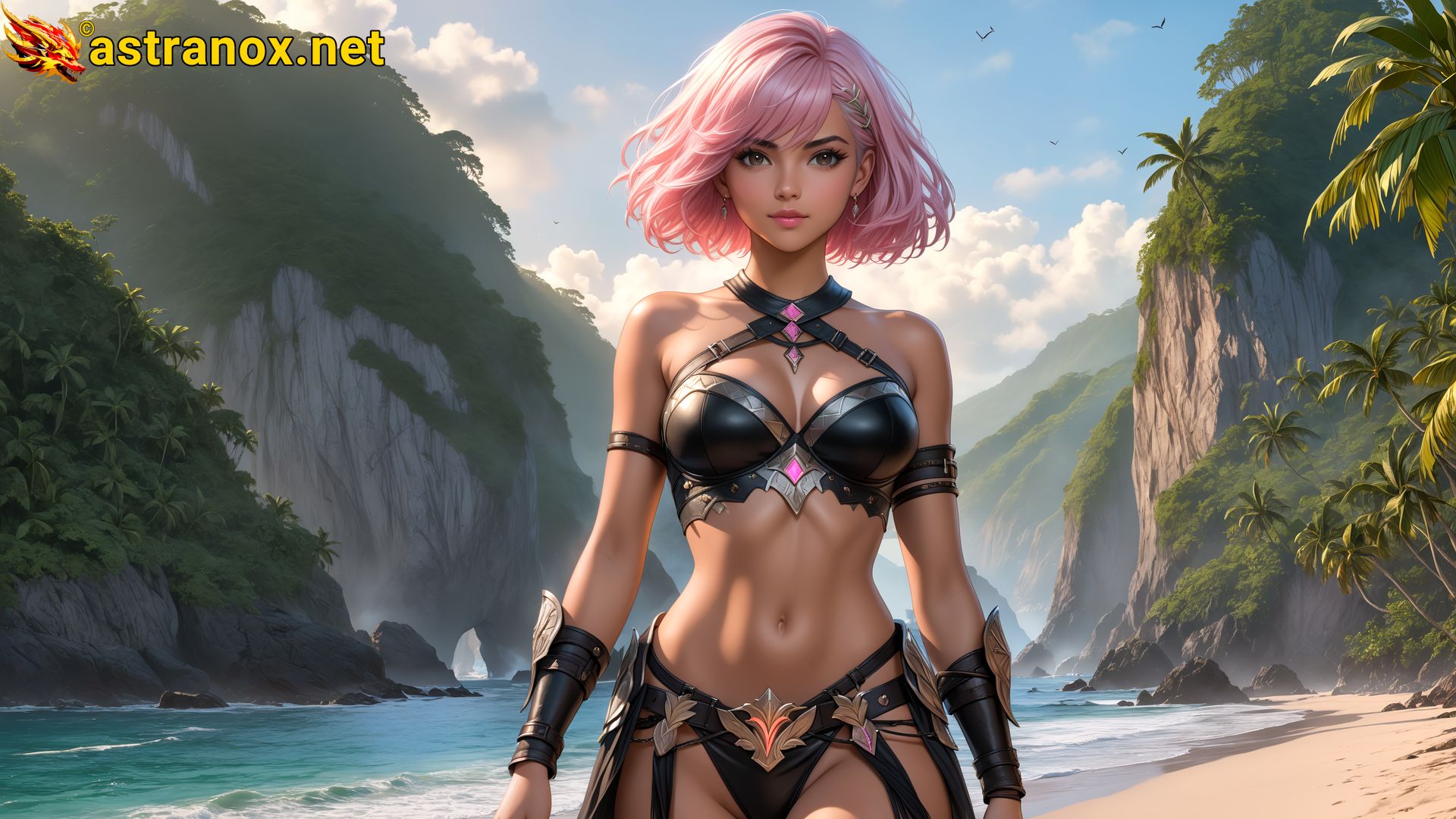 Amazing Young Female  at  - Download Free 4K Wallpaper Fantasy wallpaper with  Eyes and  Hair.