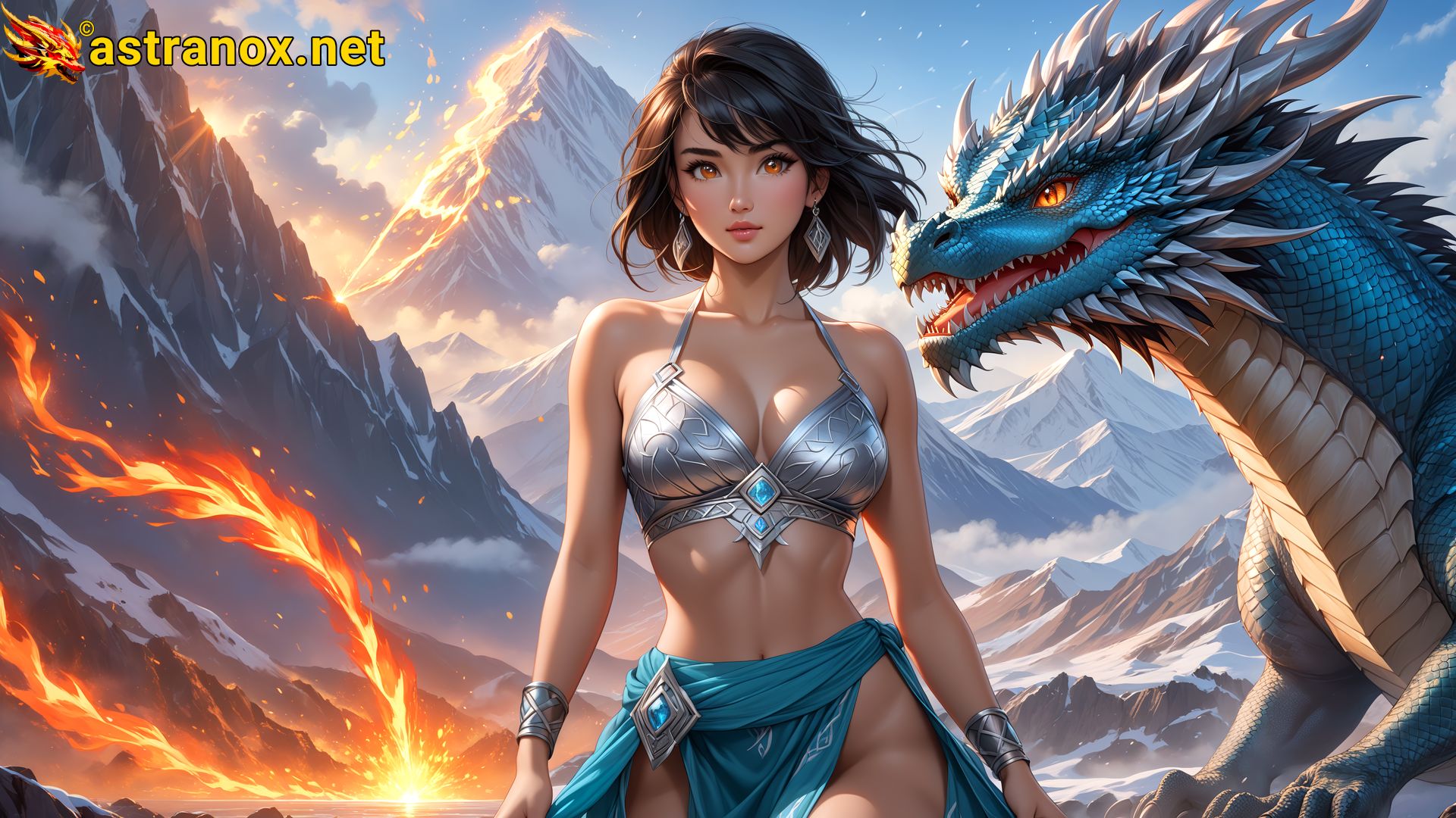 Amazing Young Female  at  - Download Free 4K Wallpaper Fantasy wallpaper with  Eyes and  Hair.