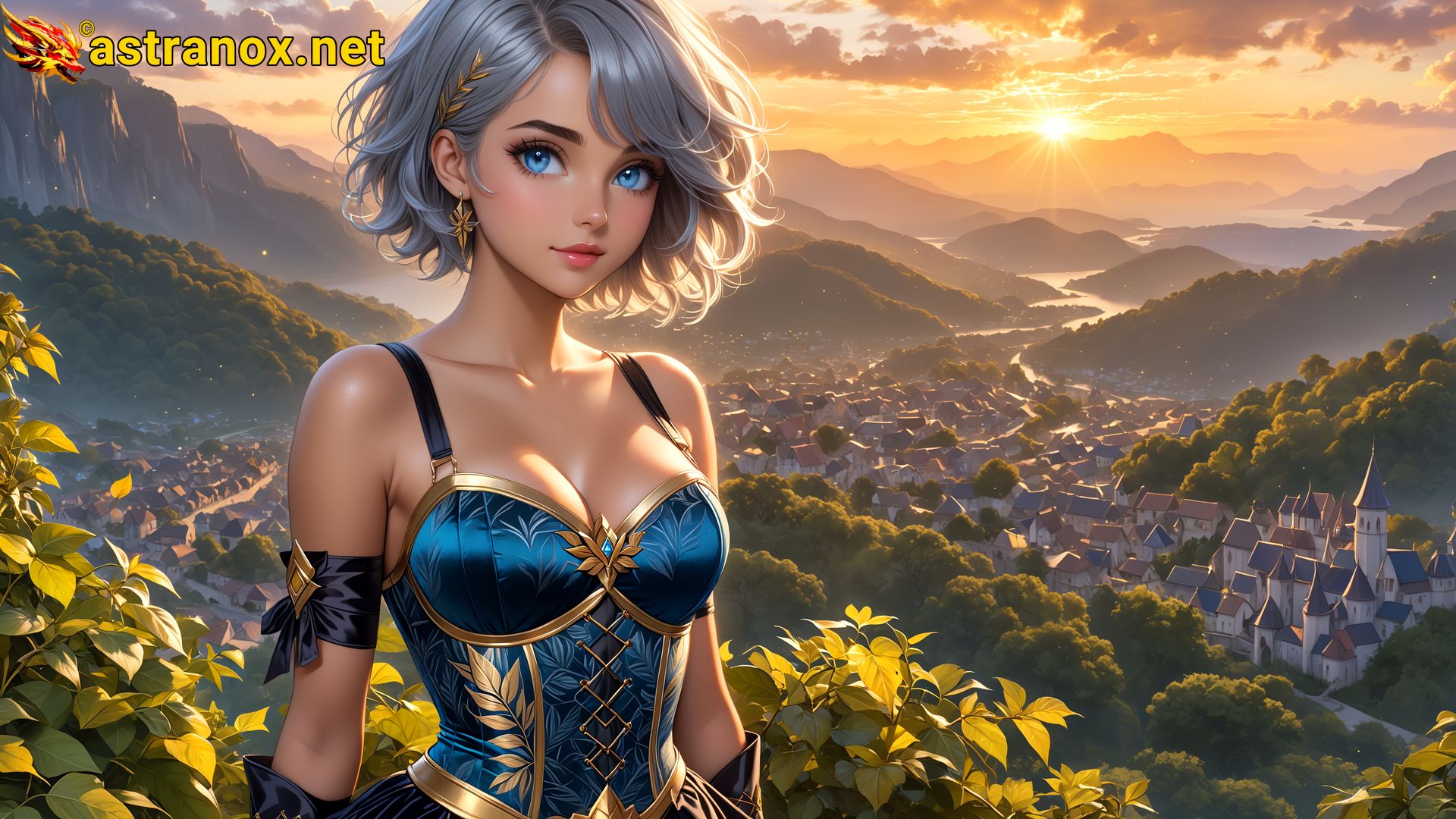 Amazing Young Female  at  - Download Free 4K Wallpaper Fantasy wallpaper with  Eyes and  Hair.