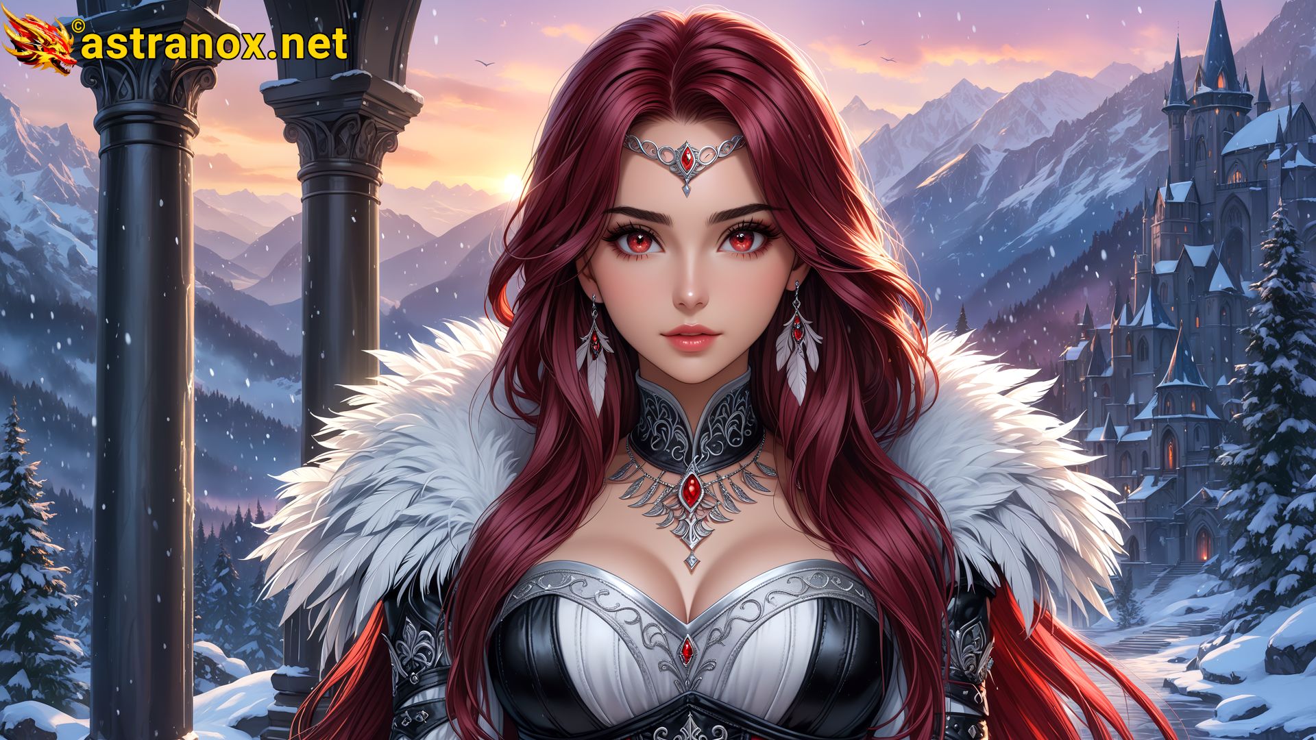 Amazing Young Female  at  - Download Free 4K Wallpaper Fantasy wallpaper with  Eyes and  Hair.