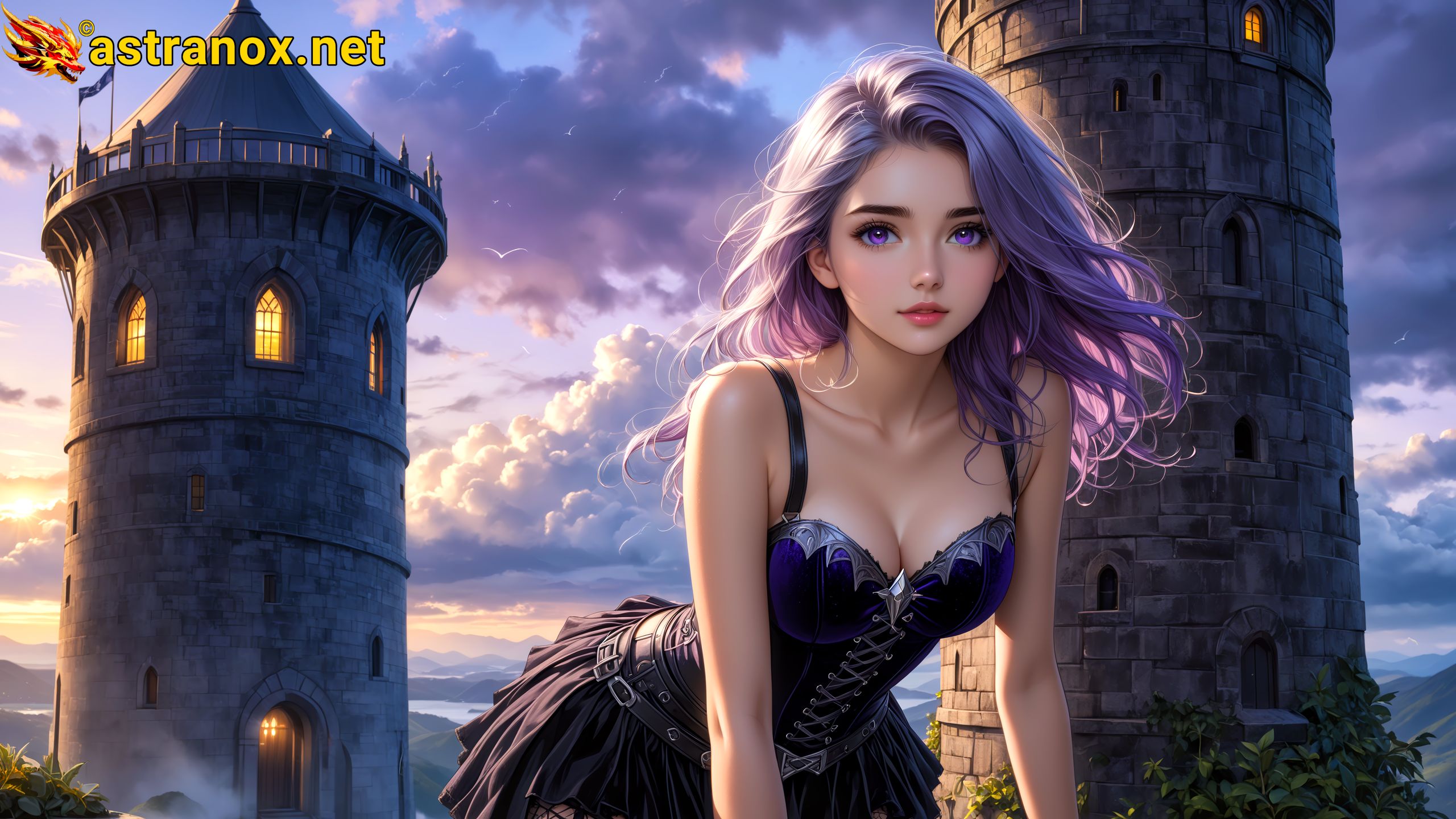 Amazing Young Female  at  - Download Free 4K Wallpaper Fantasy wallpaper with  Eyes and  Hair.