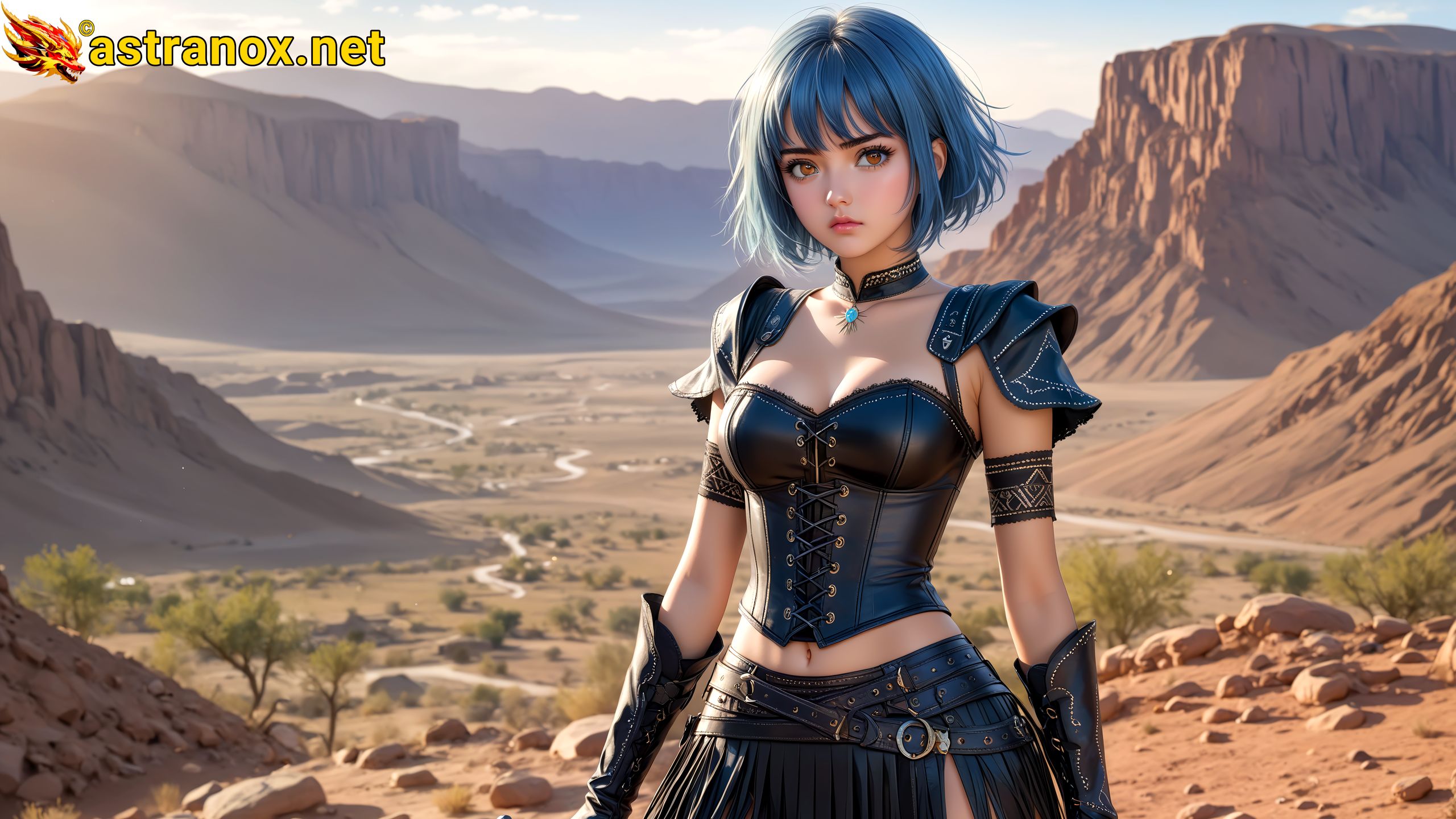 Amazing Young Female  at  - Download Free 4K Wallpaper Fantasy wallpaper with  Eyes and  Hair.