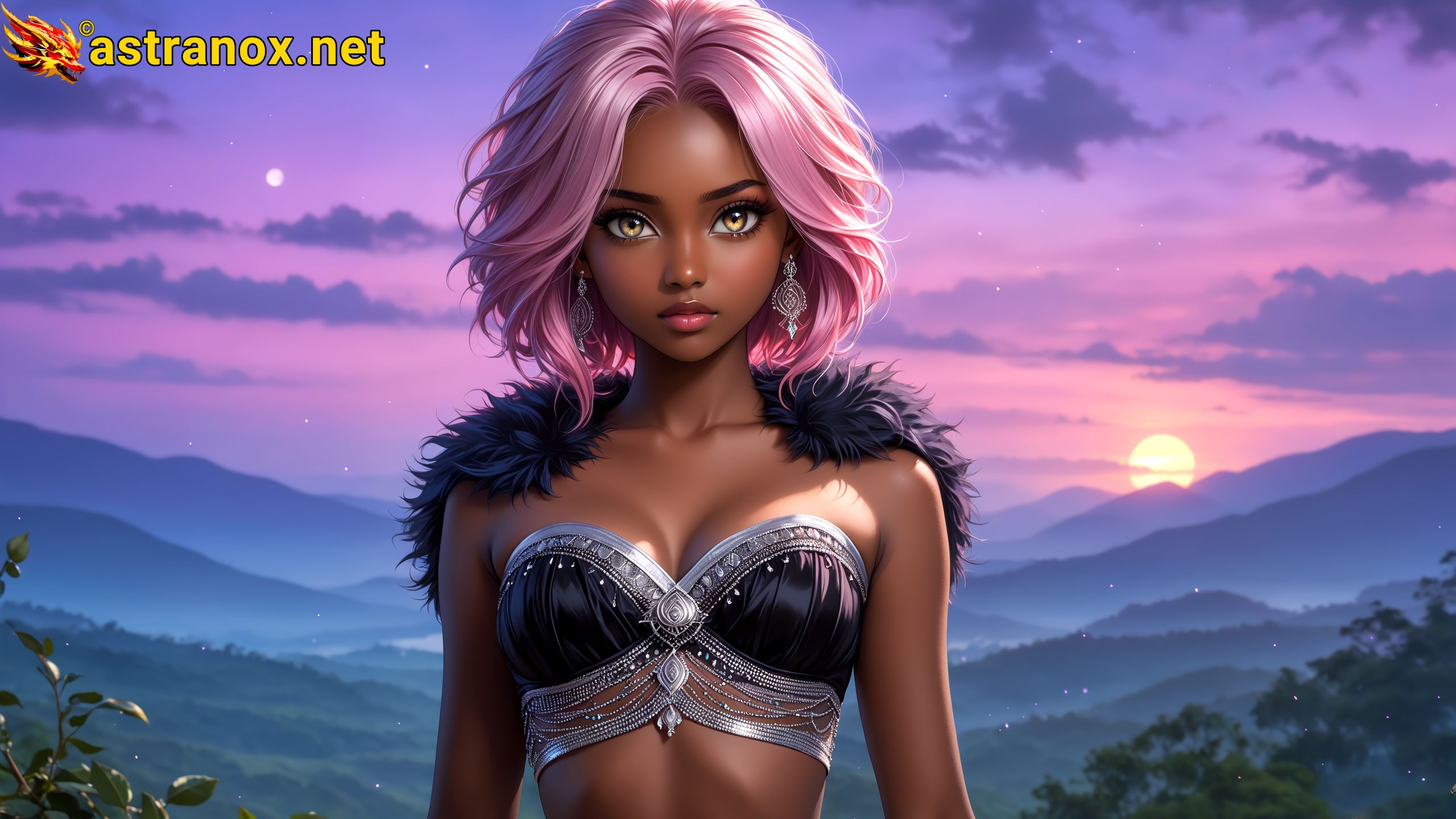 Amazing Young Female  at  - Download Free 4K Wallpaper Fantasy wallpaper with  Eyes and  Hair.