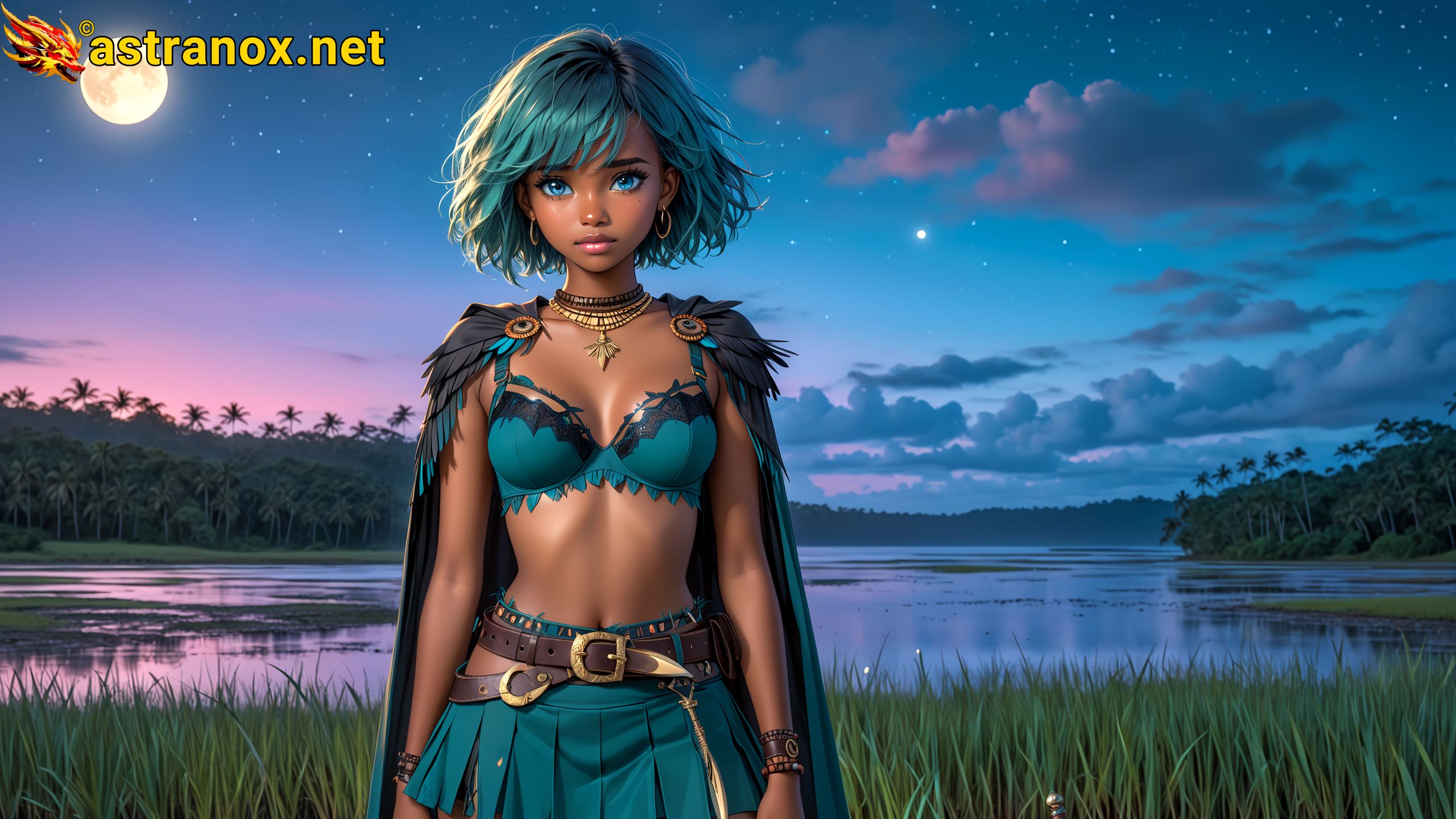 Amazing Young Female  at  - Download Free 4K Wallpaper Fantasy wallpaper with  Eyes and  Hair.