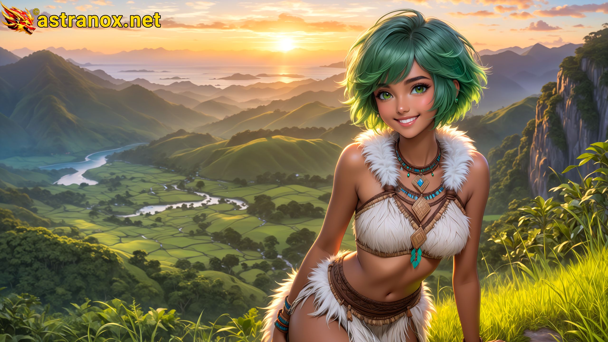 Amazing Young Female  at  - Download Free 4K Wallpaper Fantasy wallpaper with  Eyes and  Hair.