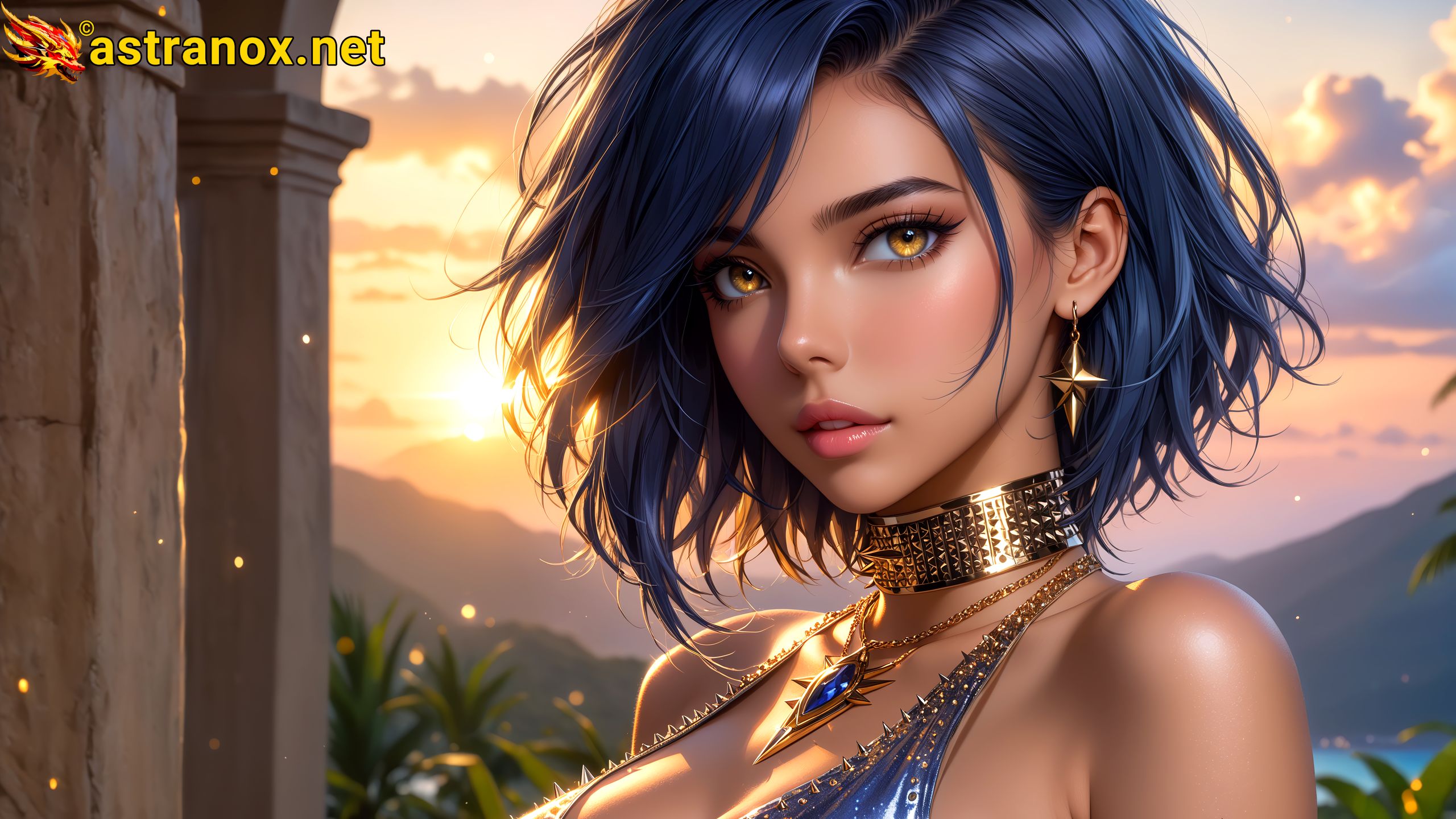 Amazing Young Female  at  - Download Free 4K Wallpaper Fantasy wallpaper with  Eyes and  Hair.