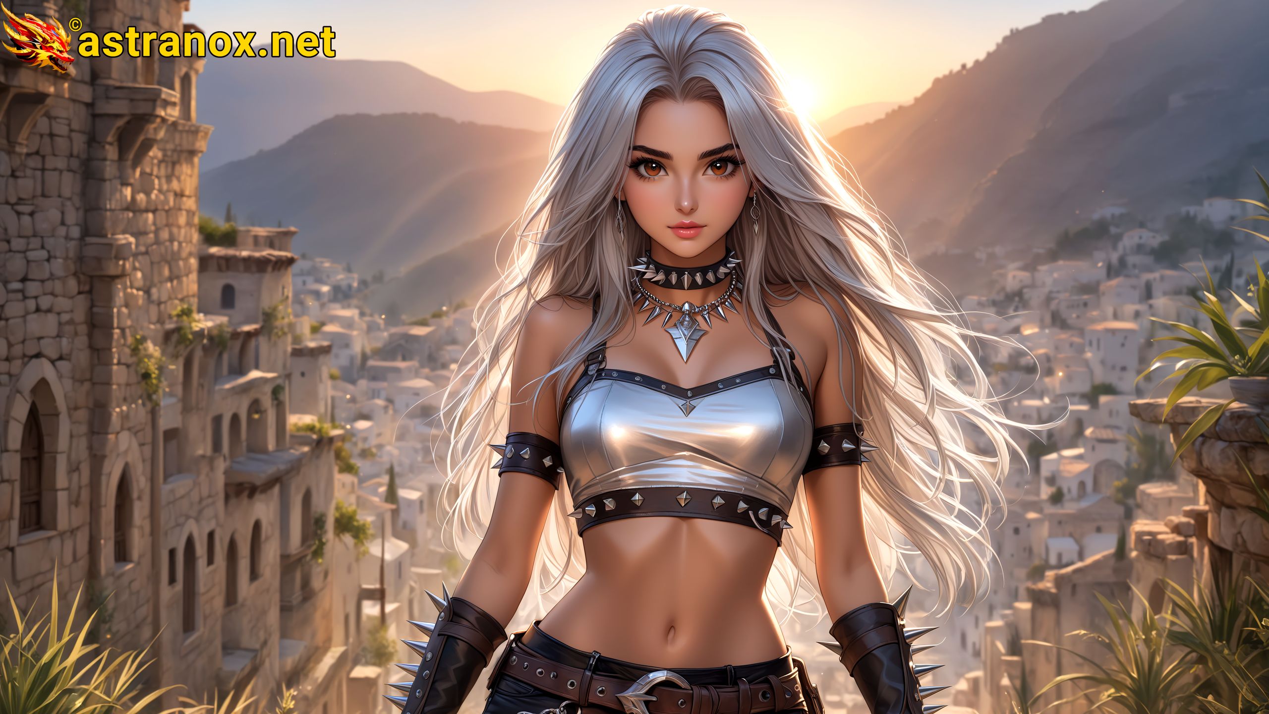 Amazing Young Female  at  - Download Free 4K Wallpaper Fantasy wallpaper with  Eyes and  Hair.