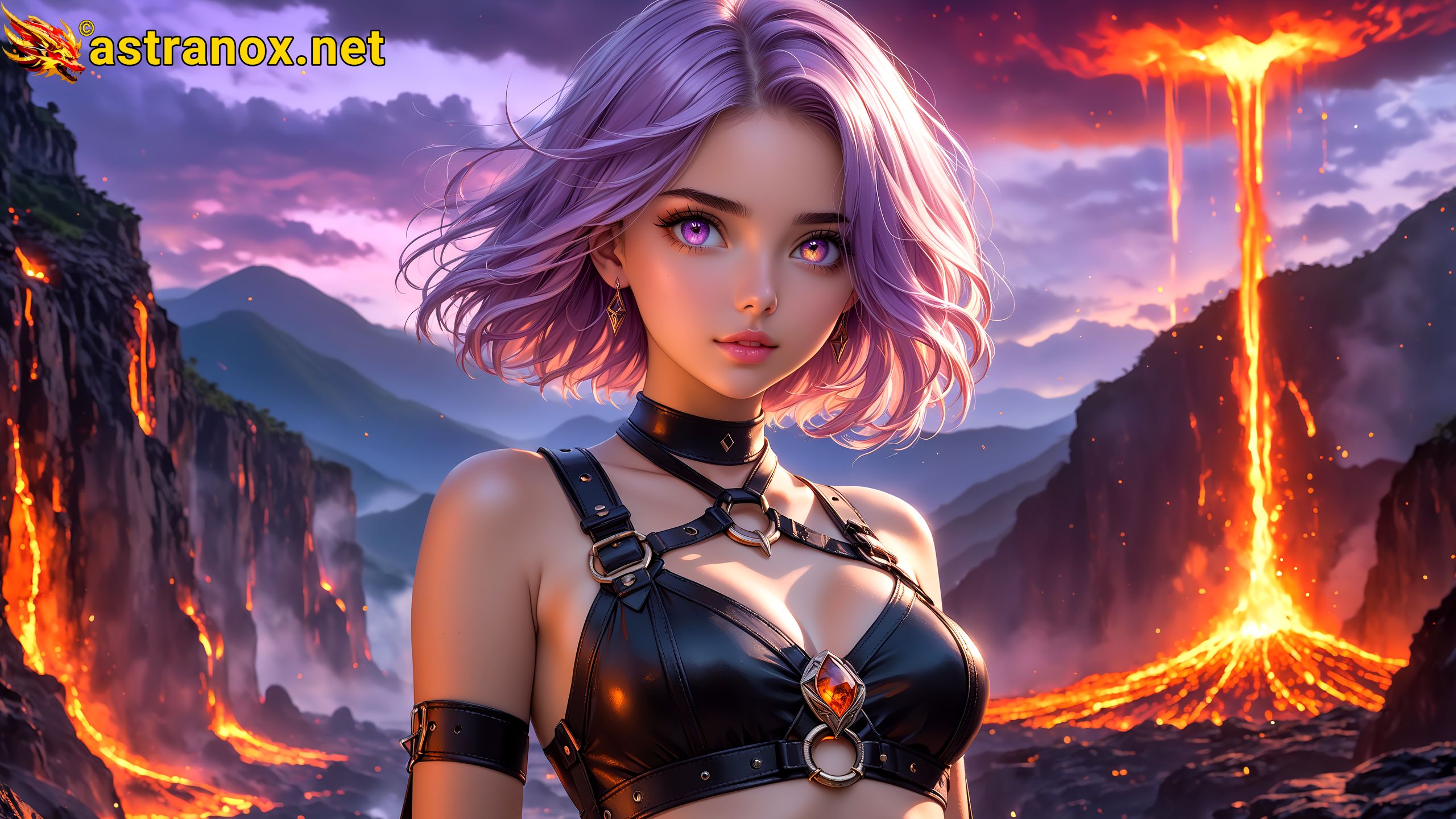 Amazing Young Female  at  - Download Free 4K Wallpaper Fantasy wallpaper with  Eyes and  Hair.