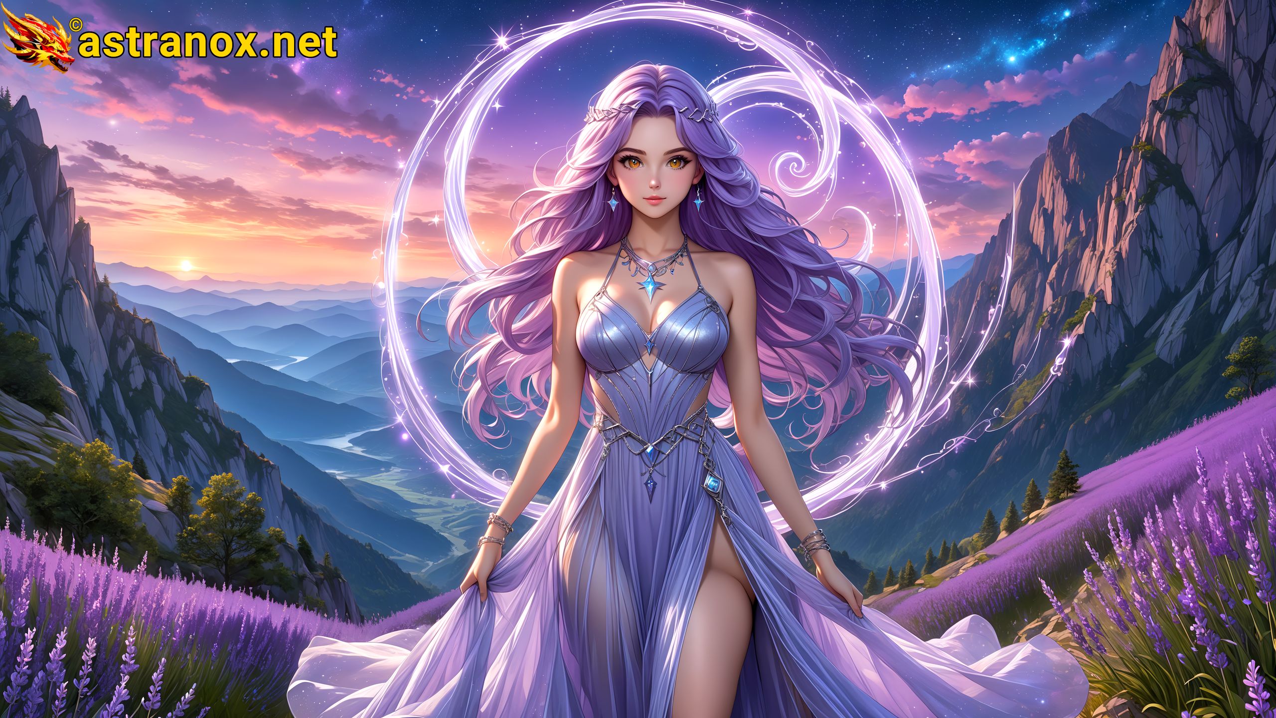 Amazing Young Female  at  - Download Free 4K Wallpaper Fantasy wallpaper with  Eyes and  Hair.