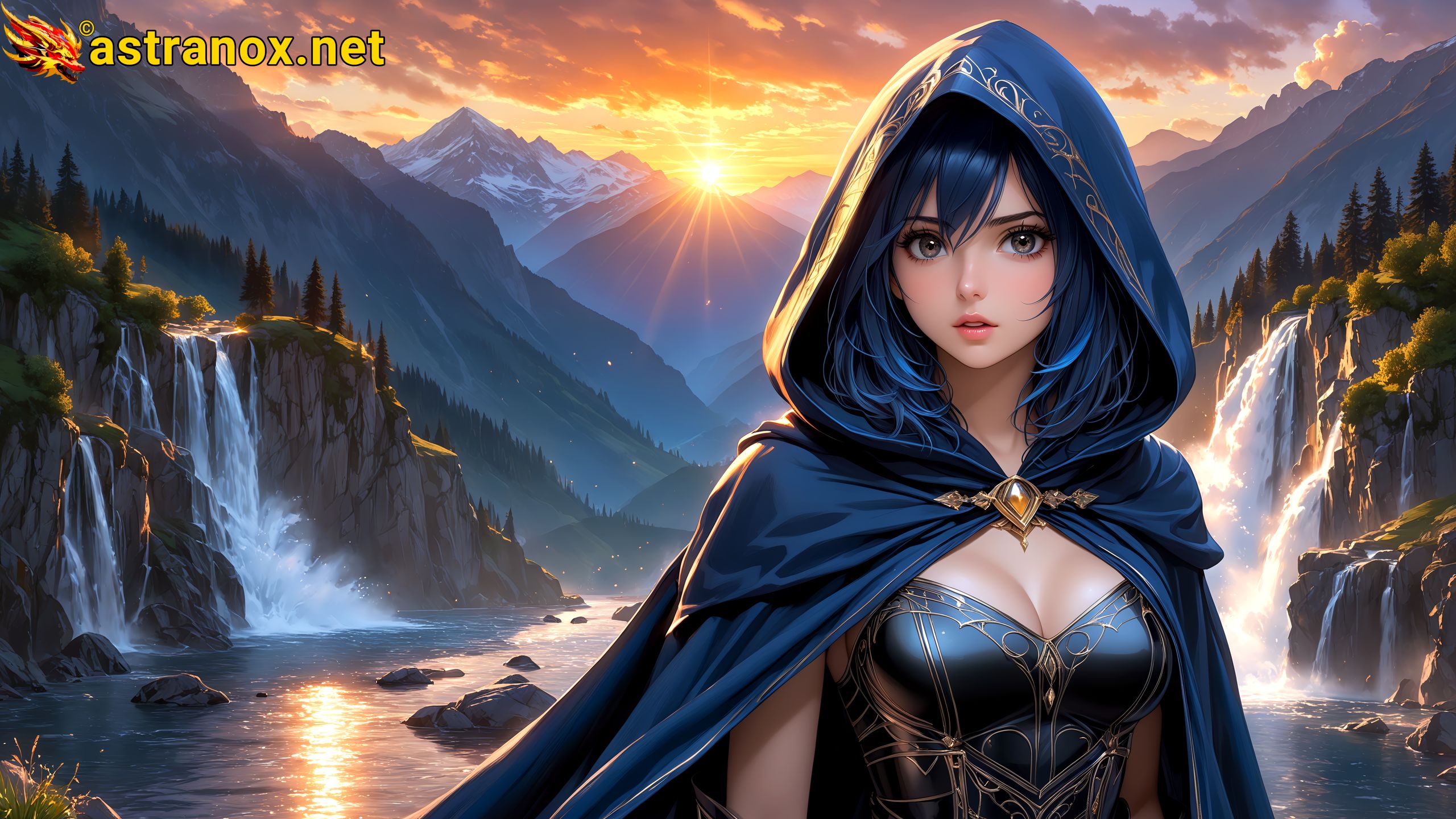 Amazing Young Female  at  - Download Free 4K Wallpaper Fantasy wallpaper with  Eyes and  Hair.