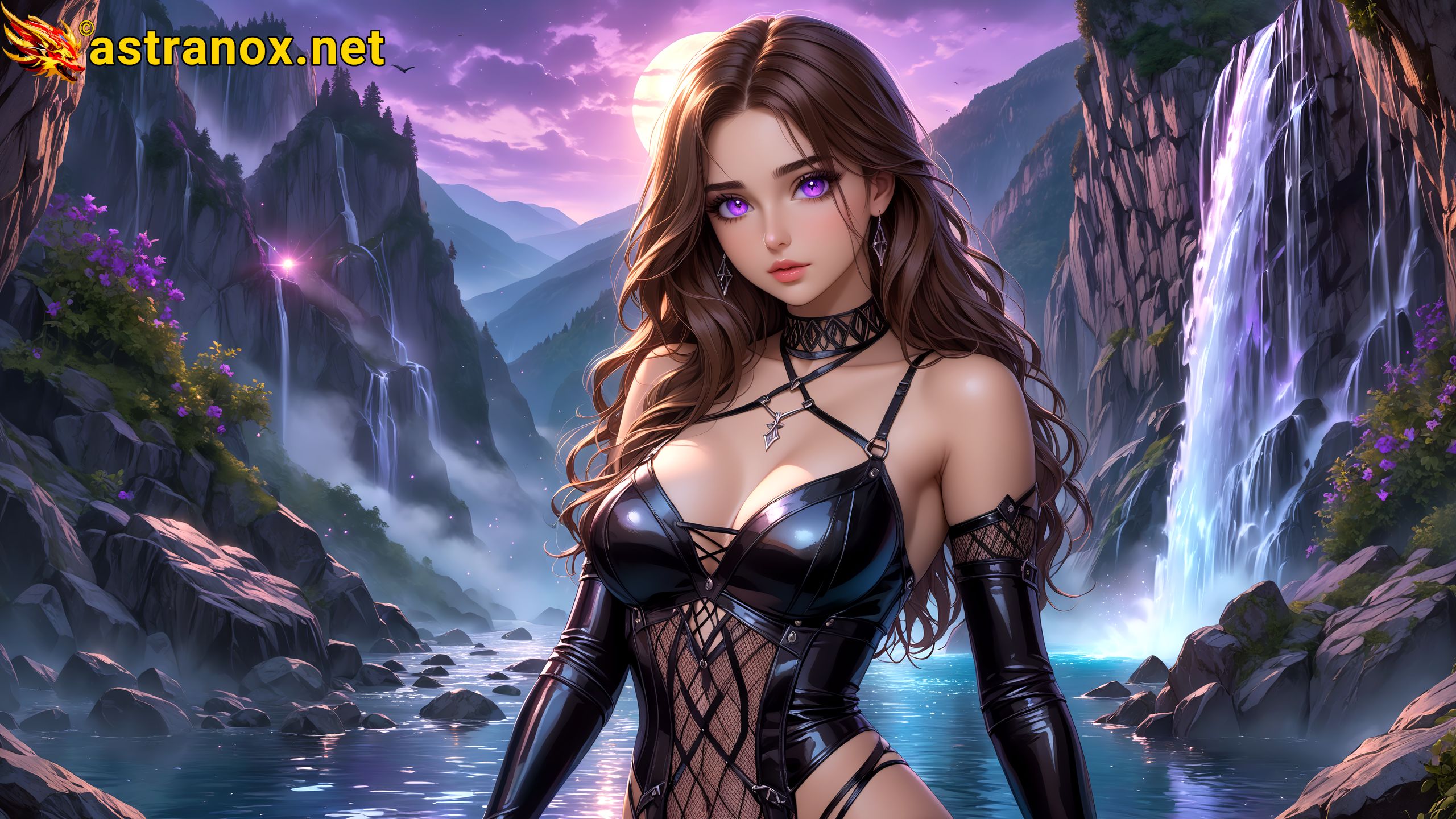 Amazing Young Female  at  - Download Free 4K Wallpaper Fantasy wallpaper with  Eyes and  Hair.