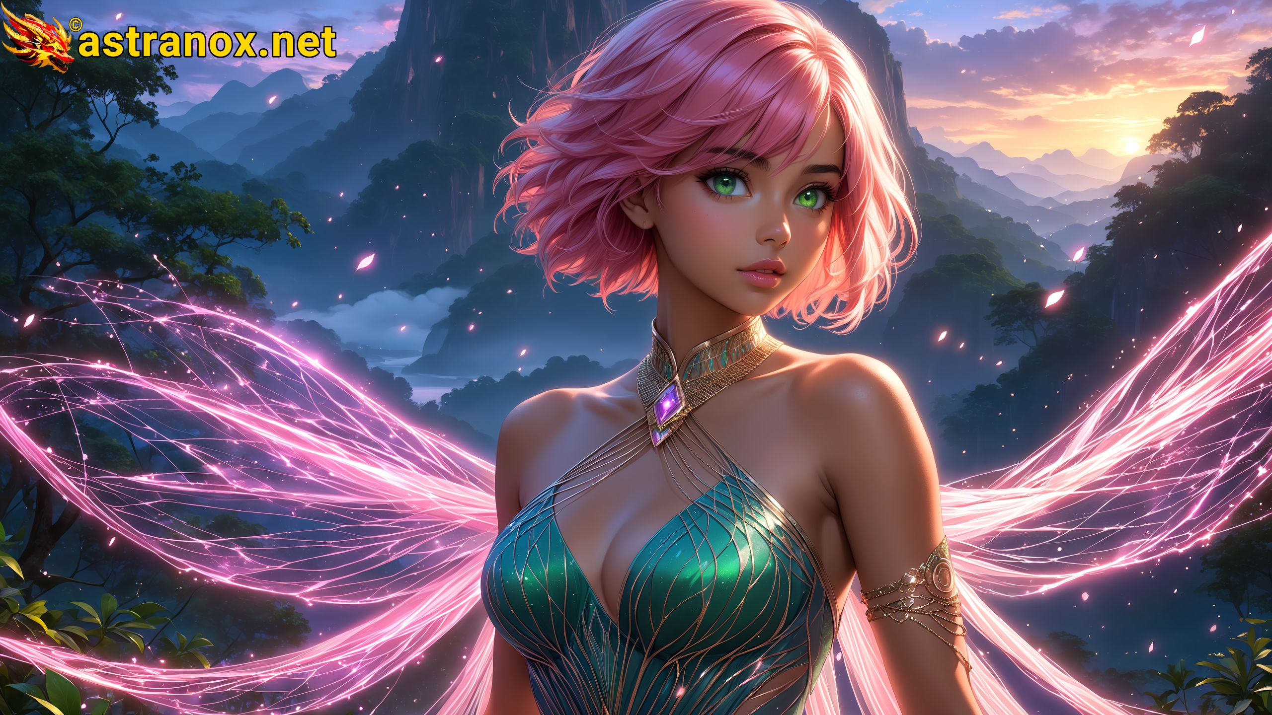 Amazing Young Female  at  - Download Free 4K Wallpaper Fantasy wallpaper with  Eyes and  Hair.