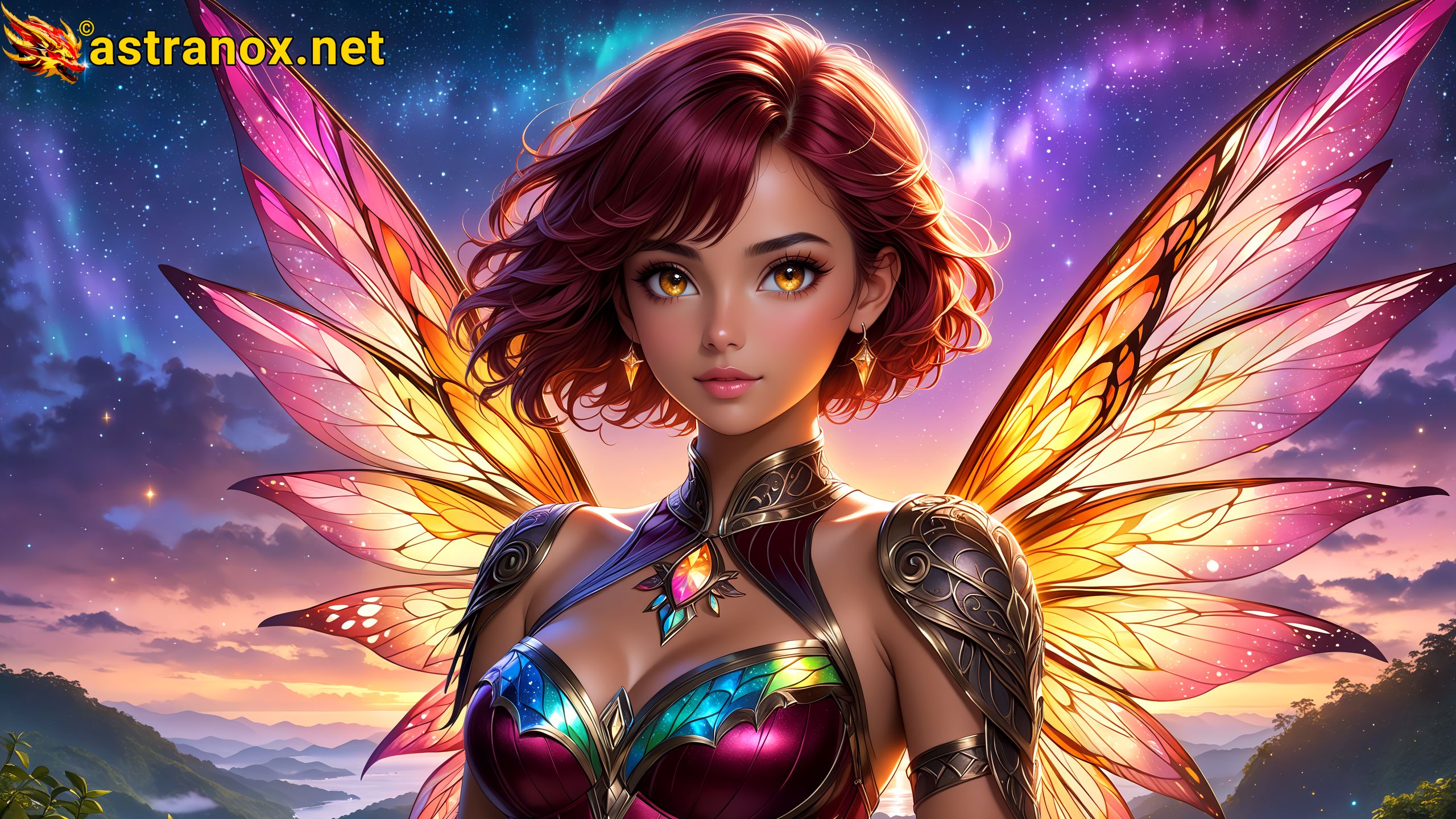 Amazing Young Female  at  - Download Free 4K Wallpaper Fantasy wallpaper with  Eyes and  Hair.