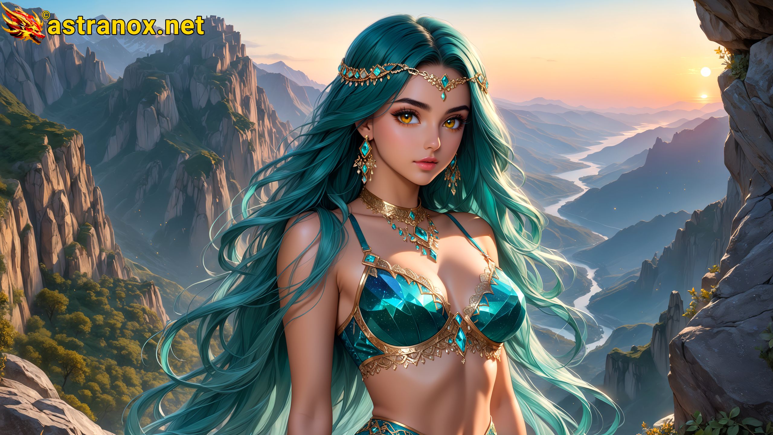 Amazing Young Female  at  - Download Free 4K Wallpaper Fantasy wallpaper with  Eyes and  Hair.