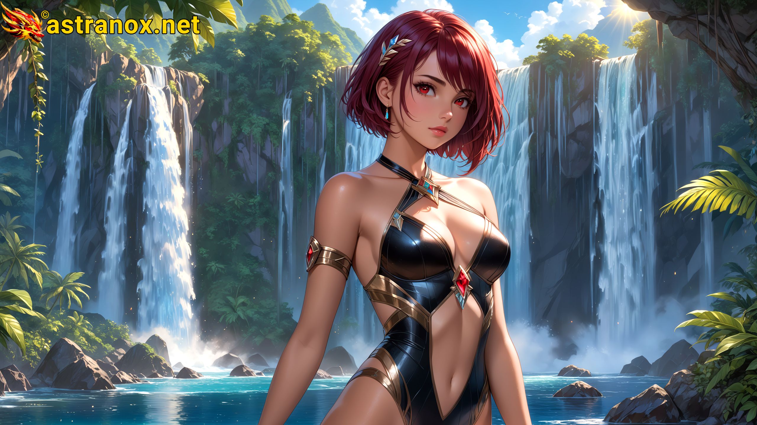 Amazing Young Female  at  - Download Free 4K Wallpaper Fantasy wallpaper with  Eyes and  Hair.