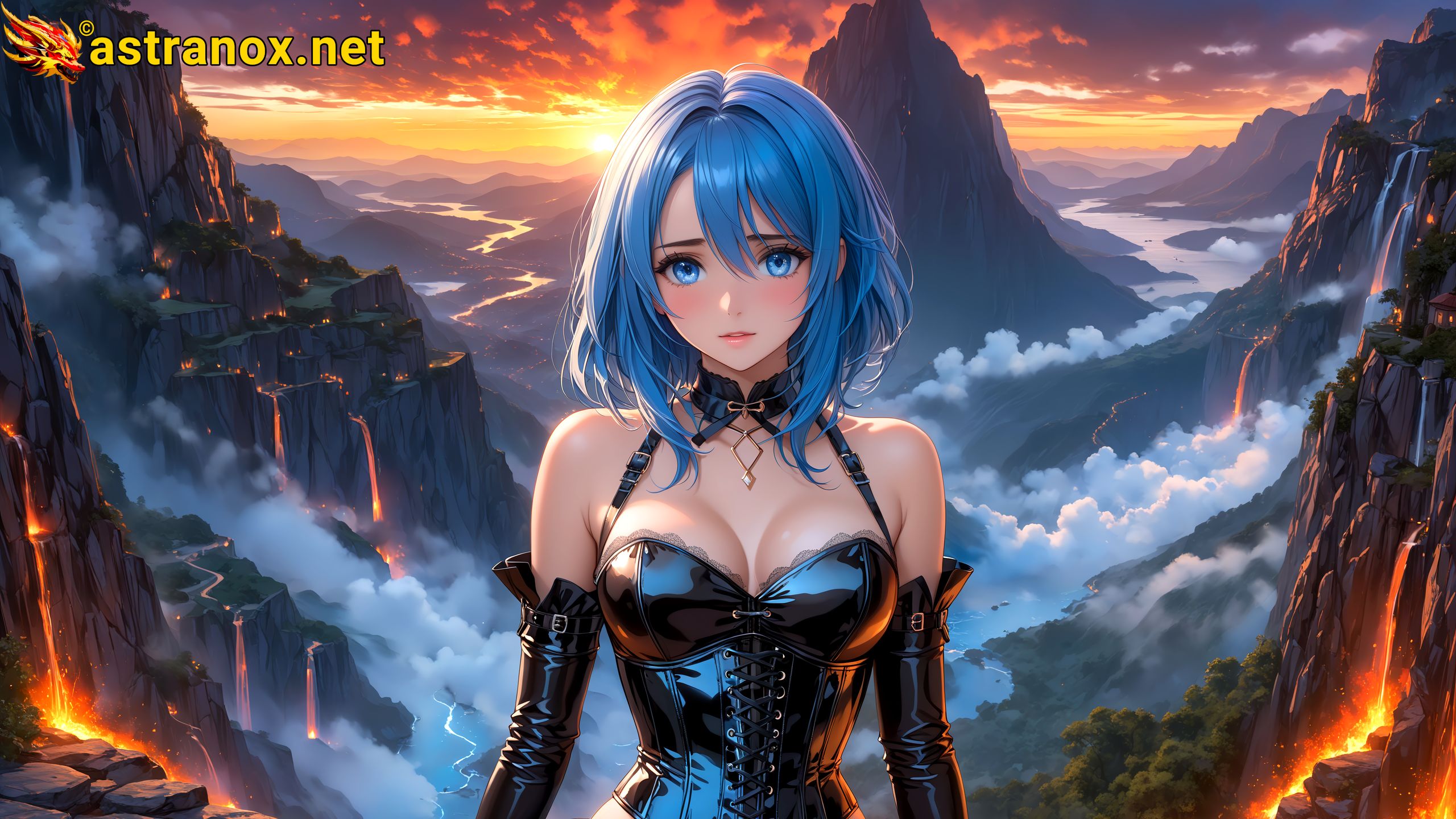 Amazing Young Female  at  - Download Free 4K Wallpaper Fantasy wallpaper with  Eyes and  Hair.