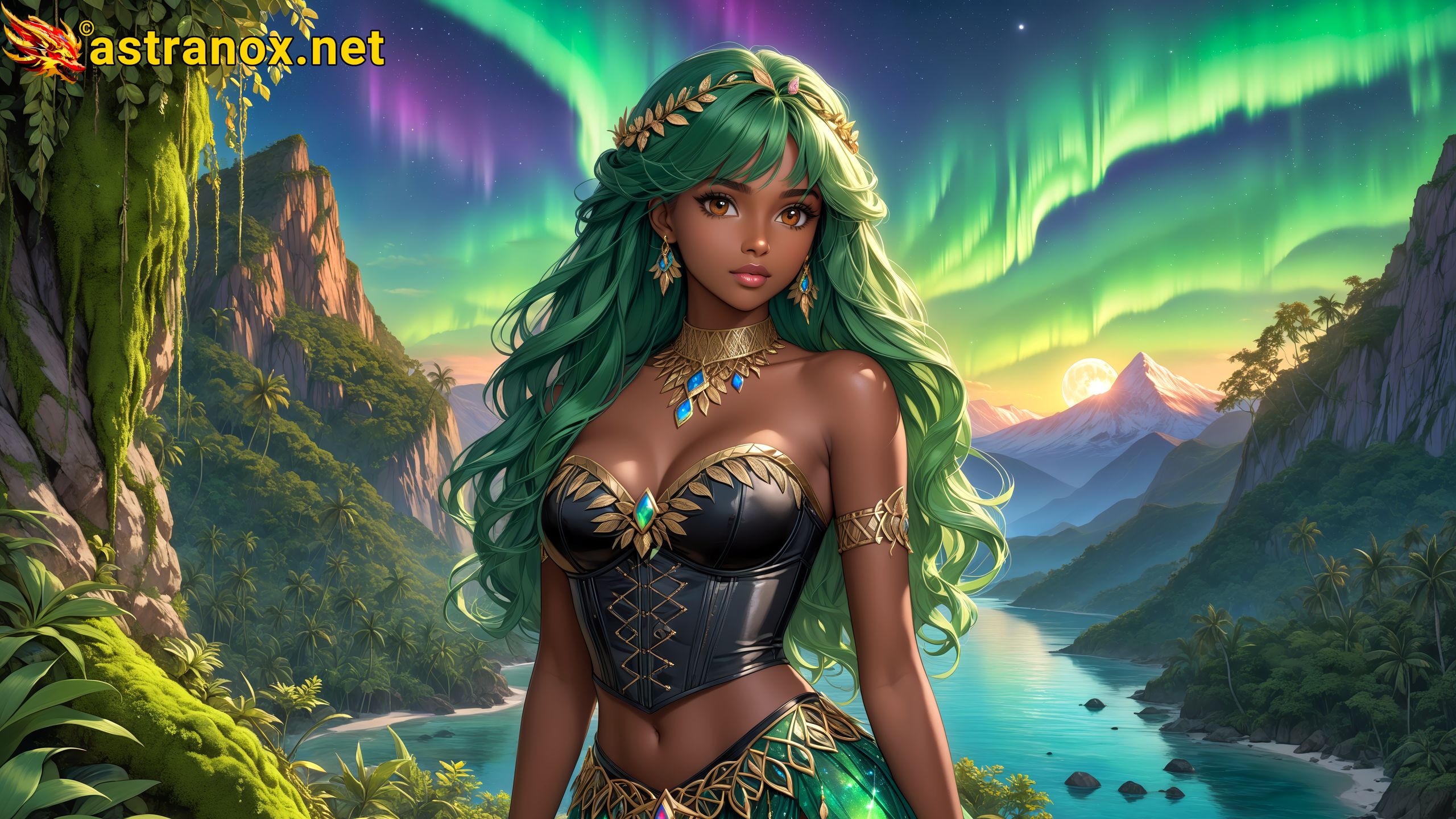 Amazing Young Female  at  - Download Free 4K Wallpaper Fantasy wallpaper with  Eyes and  Hair.