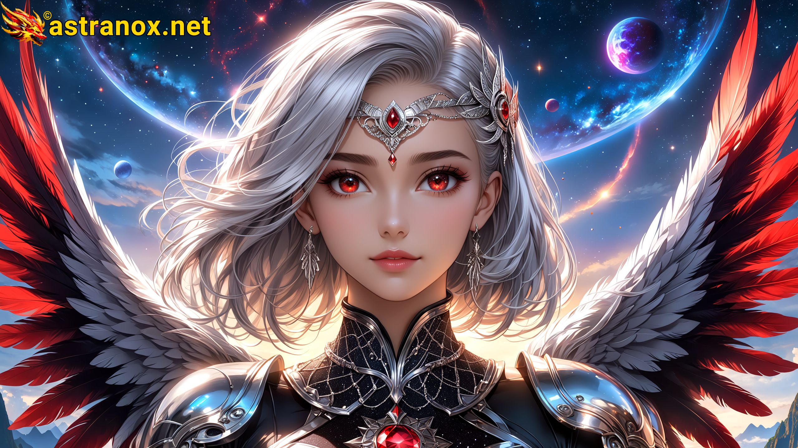 Amazing Young Female  at  - Download Free 4K Wallpaper Fantasy wallpaper with  Eyes and  Hair.